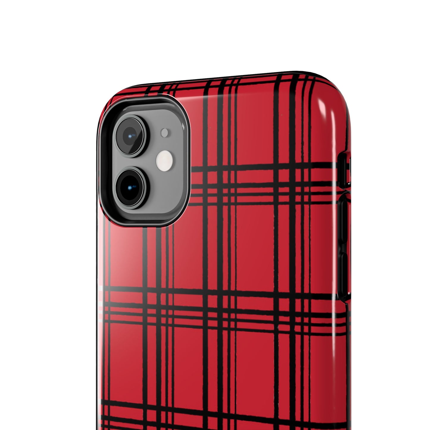 Glad Plaid Red / Black Phone Case