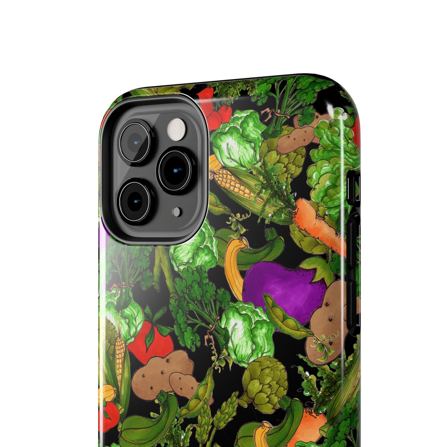 Veggie Jungle Black Phone Case