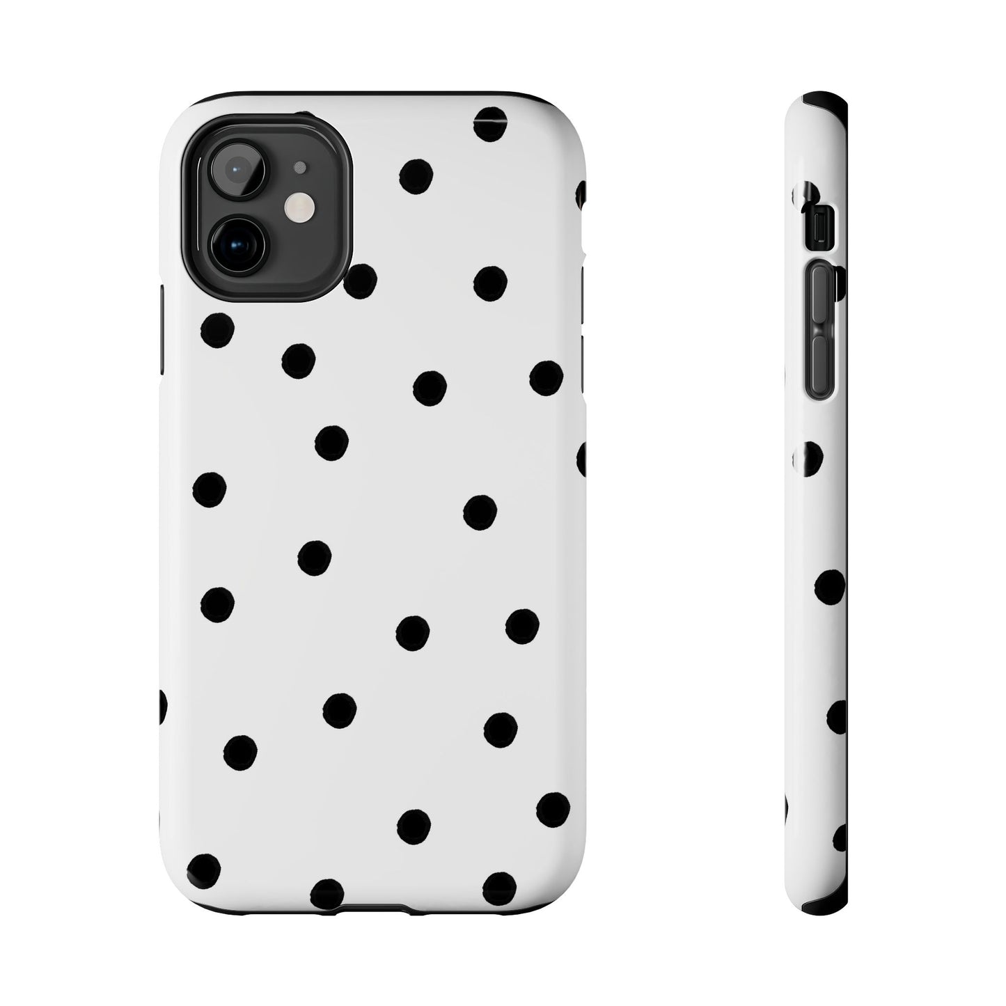 Space Dots White / Black Phone Case