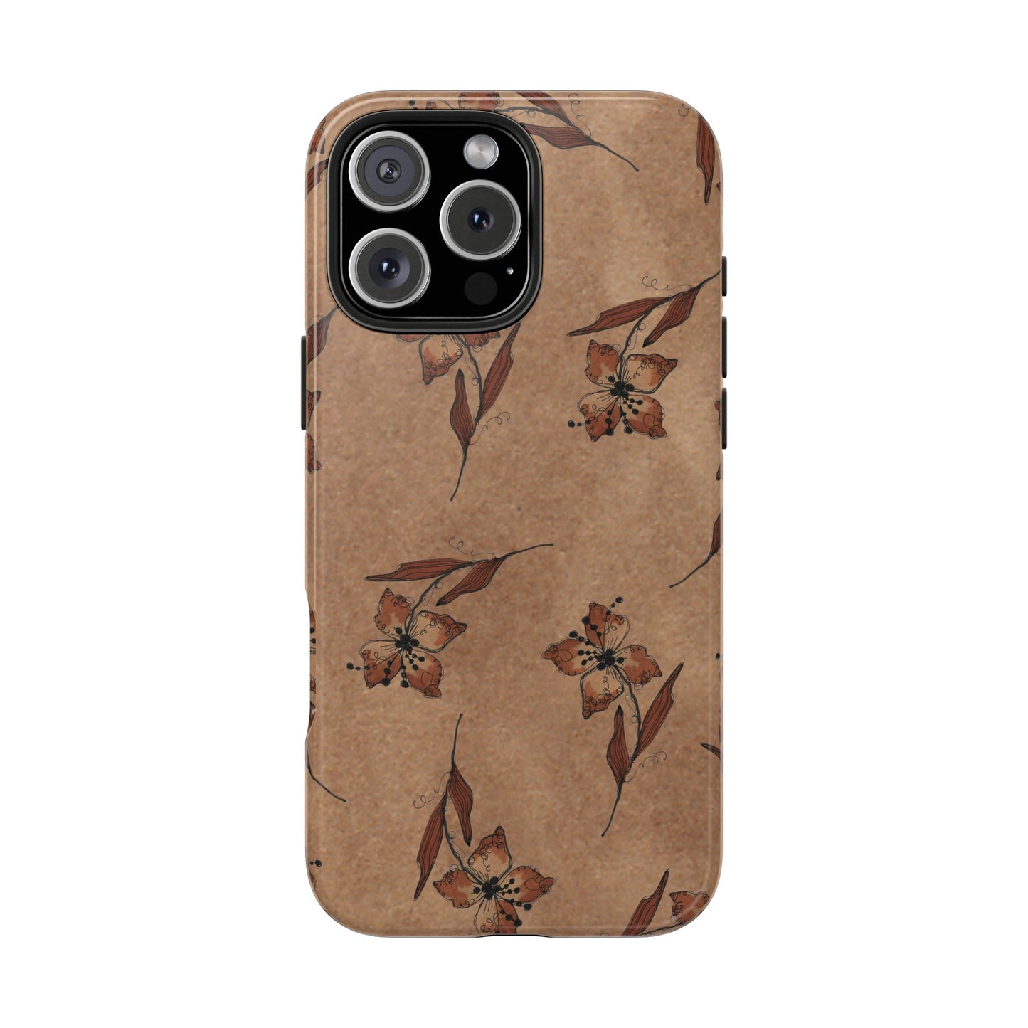 Brown Buds Phone Case