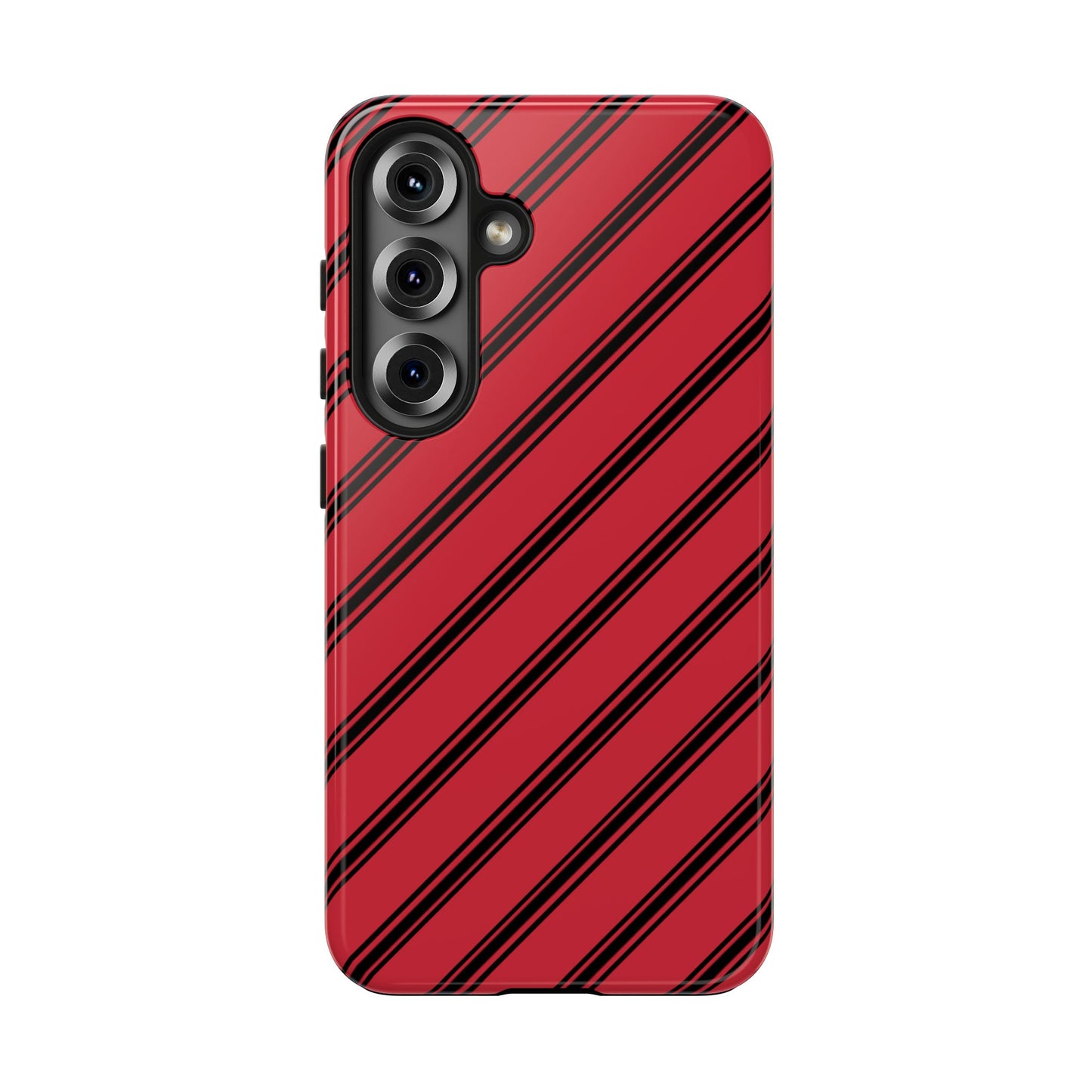 Awning Stripe Red / Black Phone Case