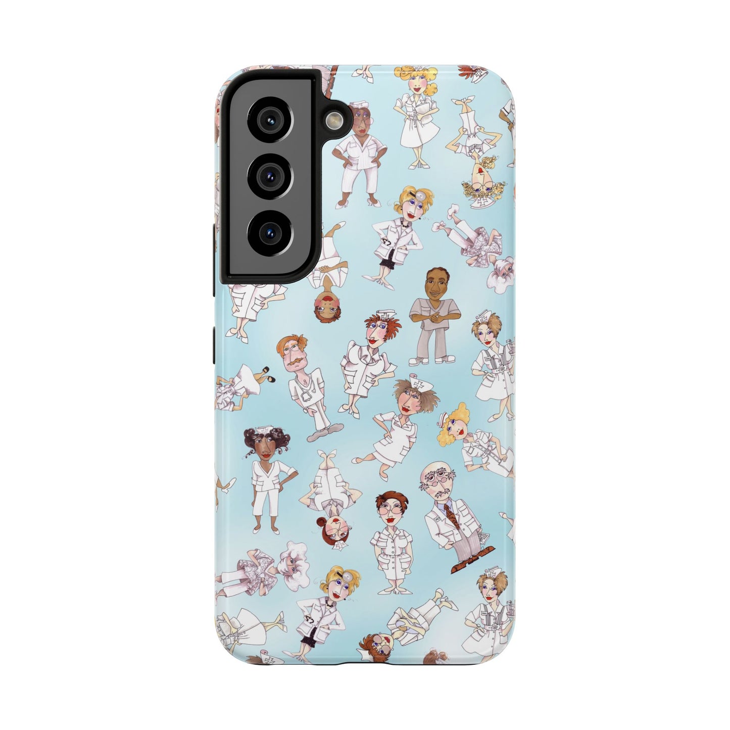 Tossed Nurses Aqua Phone Case
