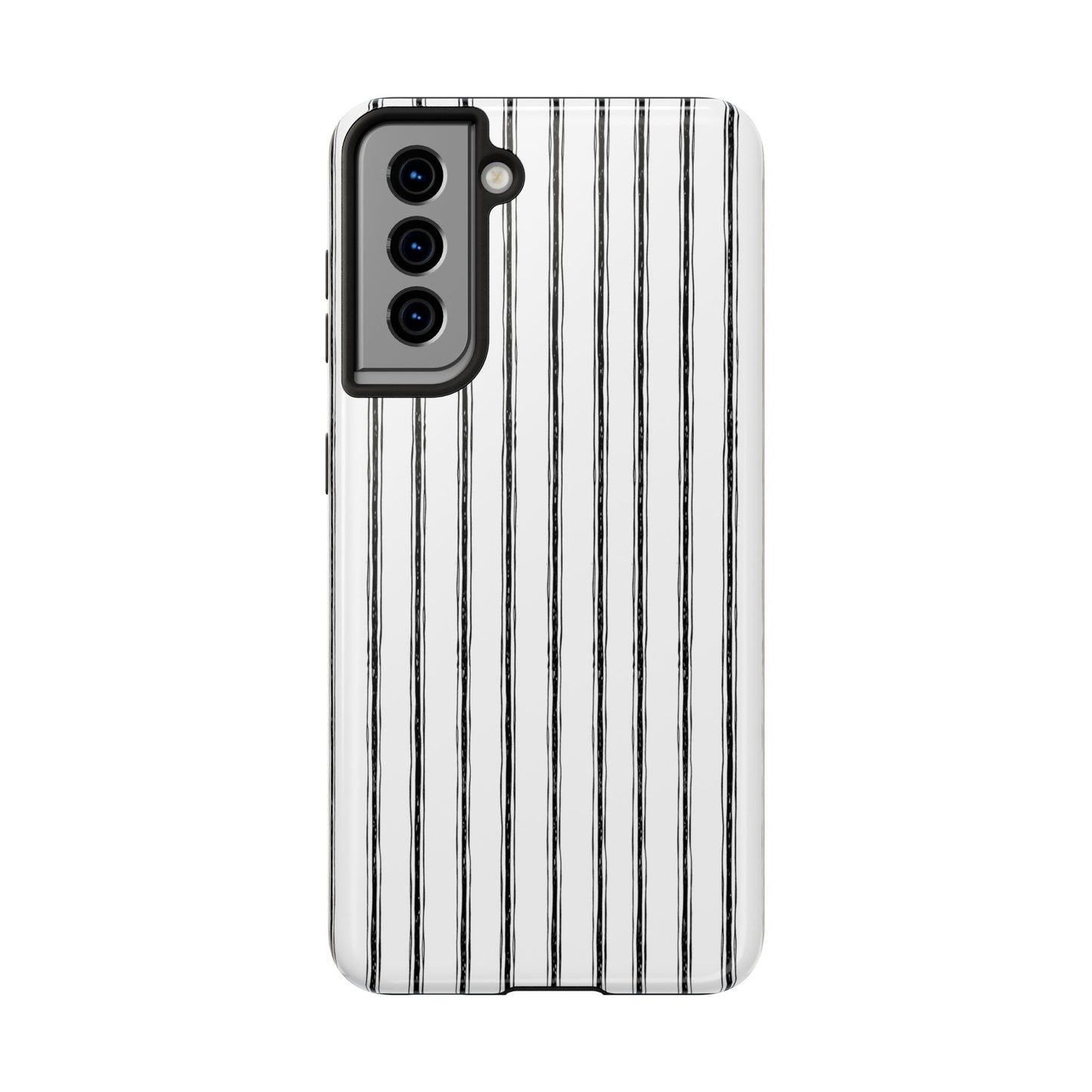 Napkin Stripe White / Black Phone Case