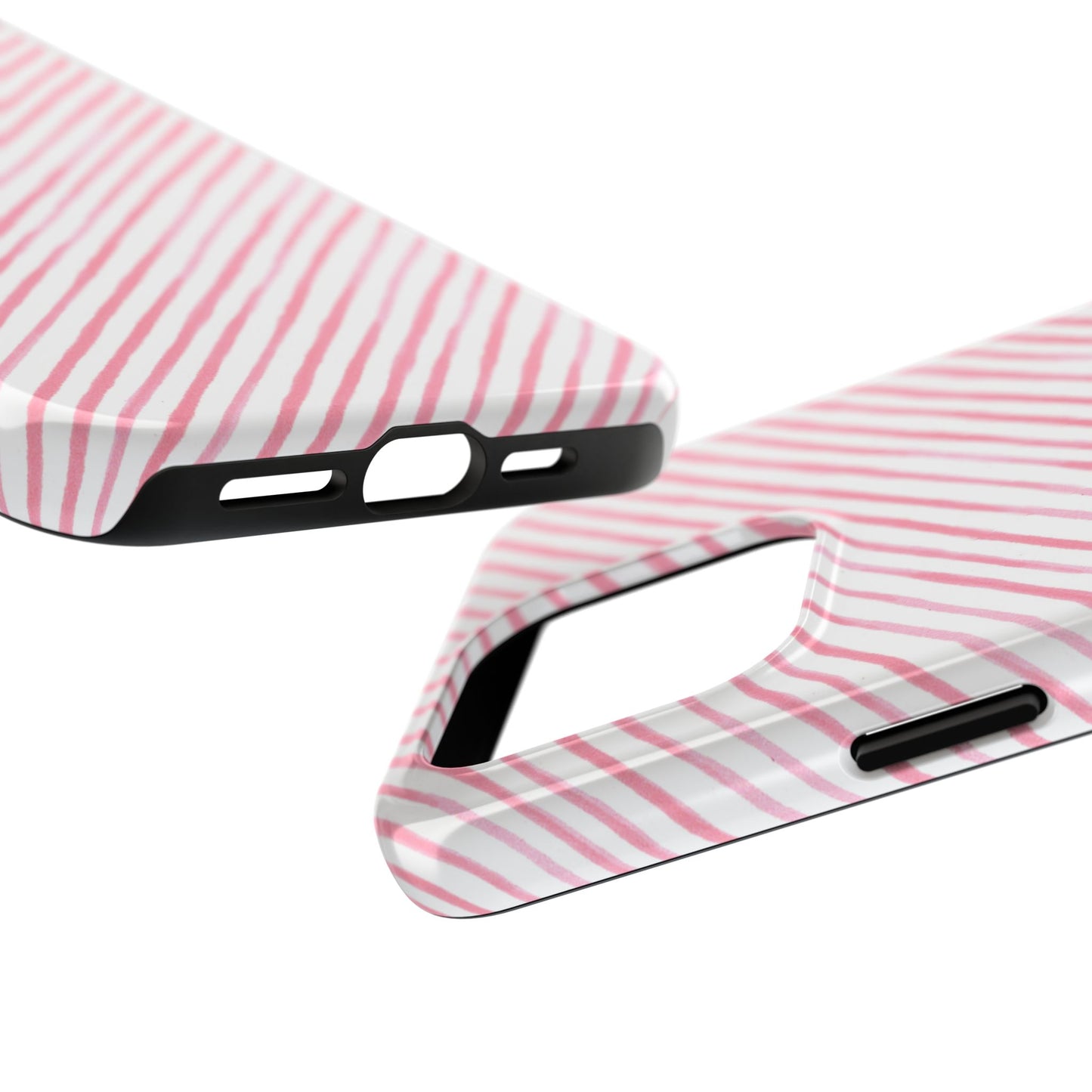 Bias Stripe White / Pink Phone Case