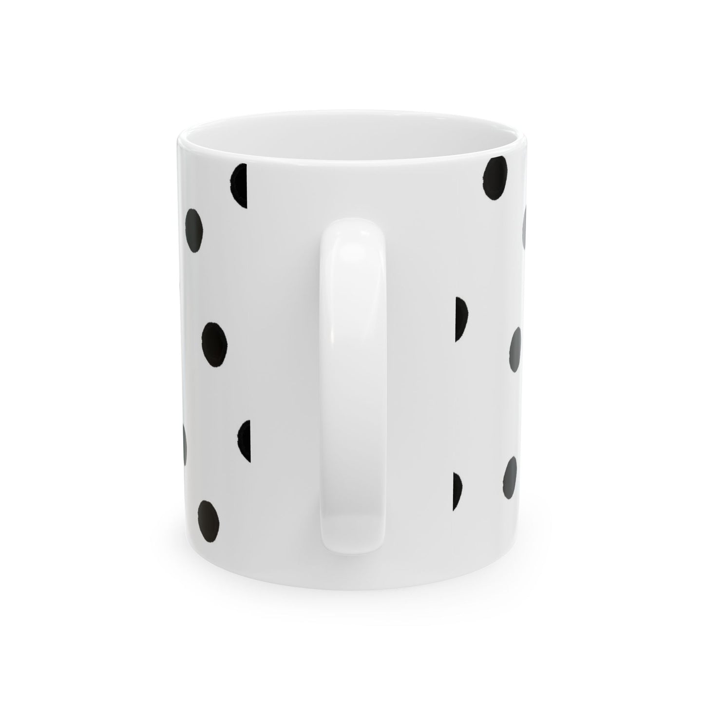 Space Dots White / Black Cup
