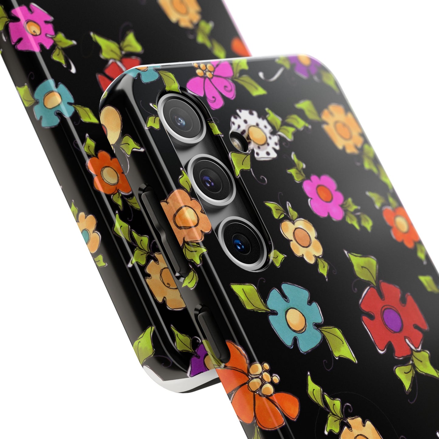 Dog Blooms Black Phone Case