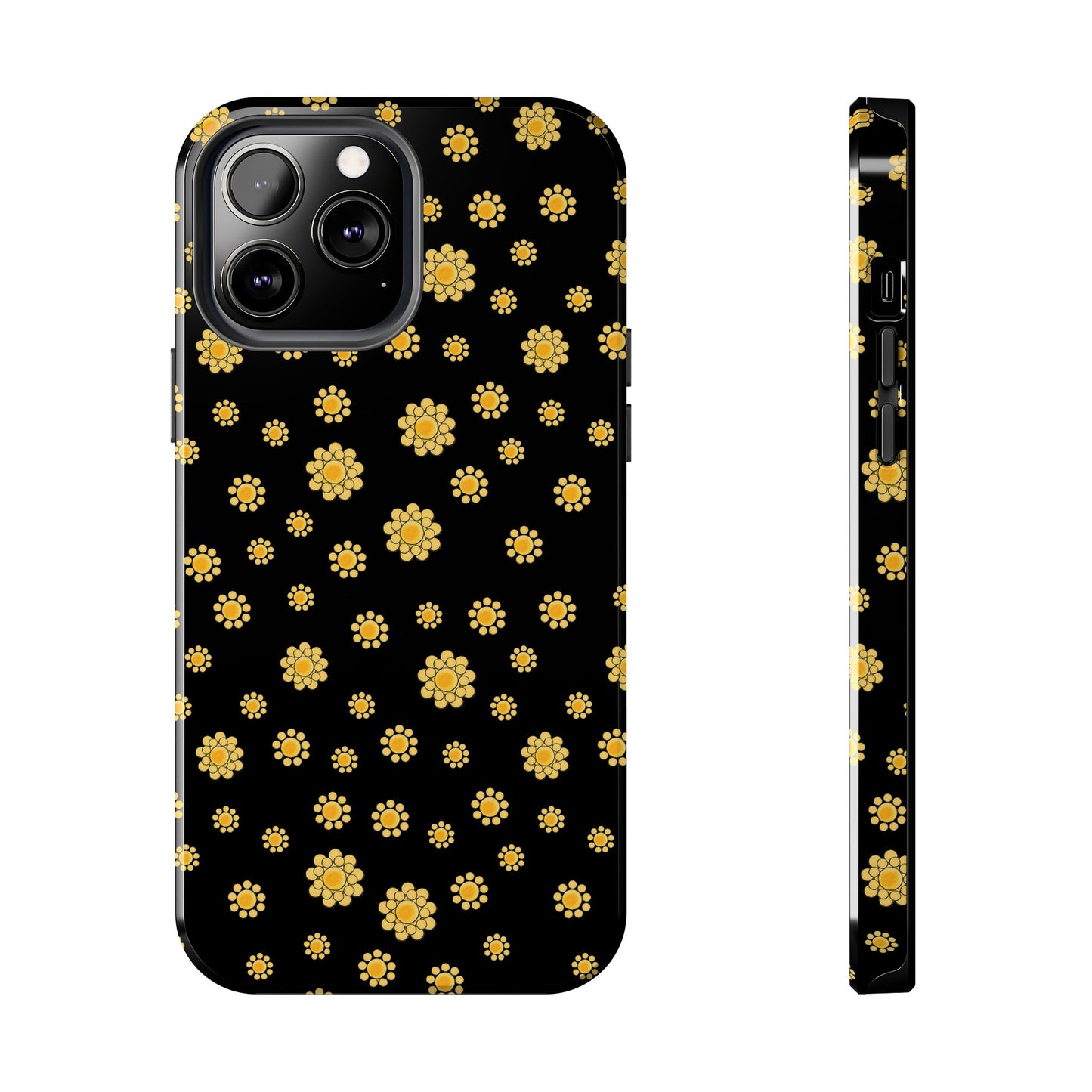 Bandana Dots Black / Yellow Phone Case