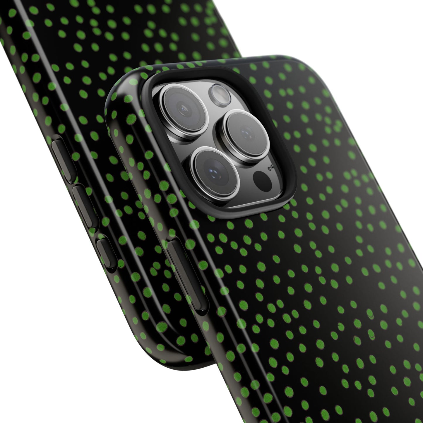 Dinky Dots Black / Green Phone Case