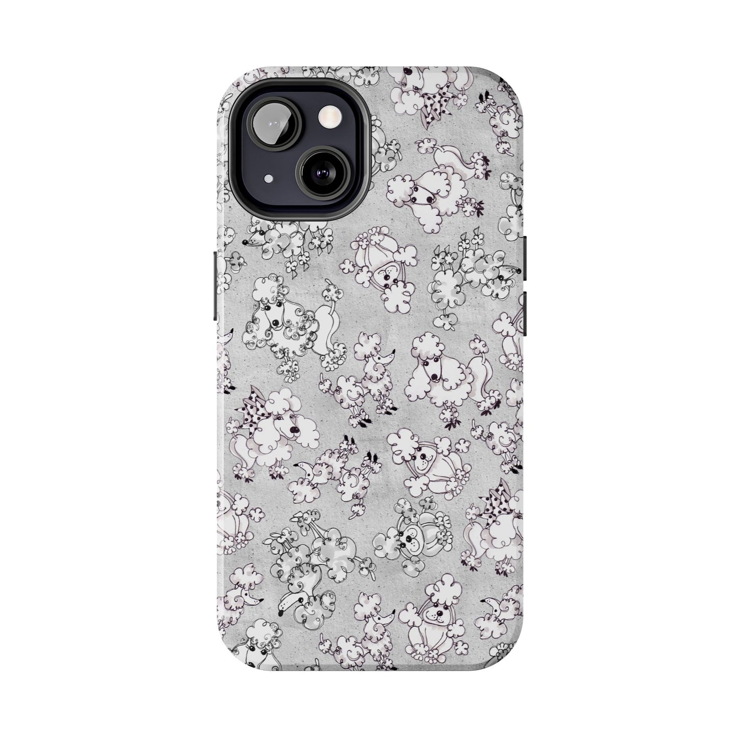 Paris Poodles Silver Phone Case