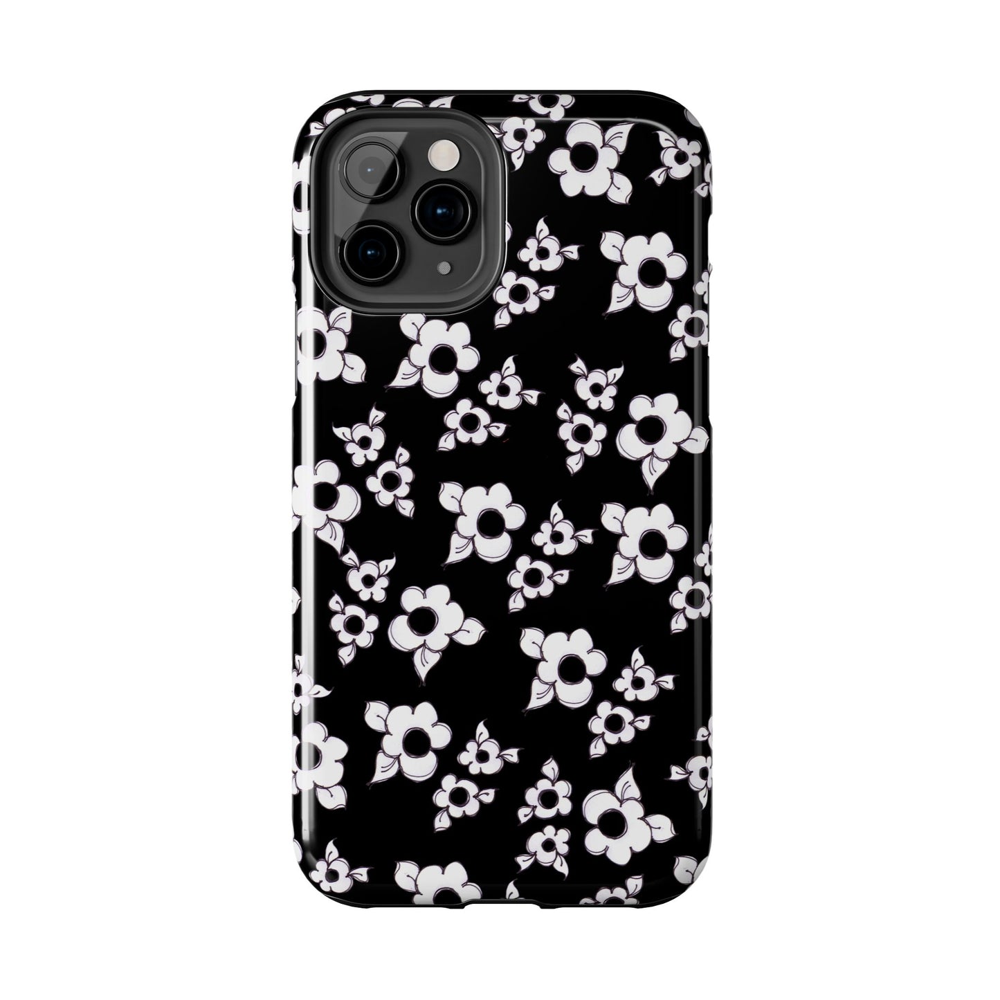 Daisy Cluster Black / White Phone Case