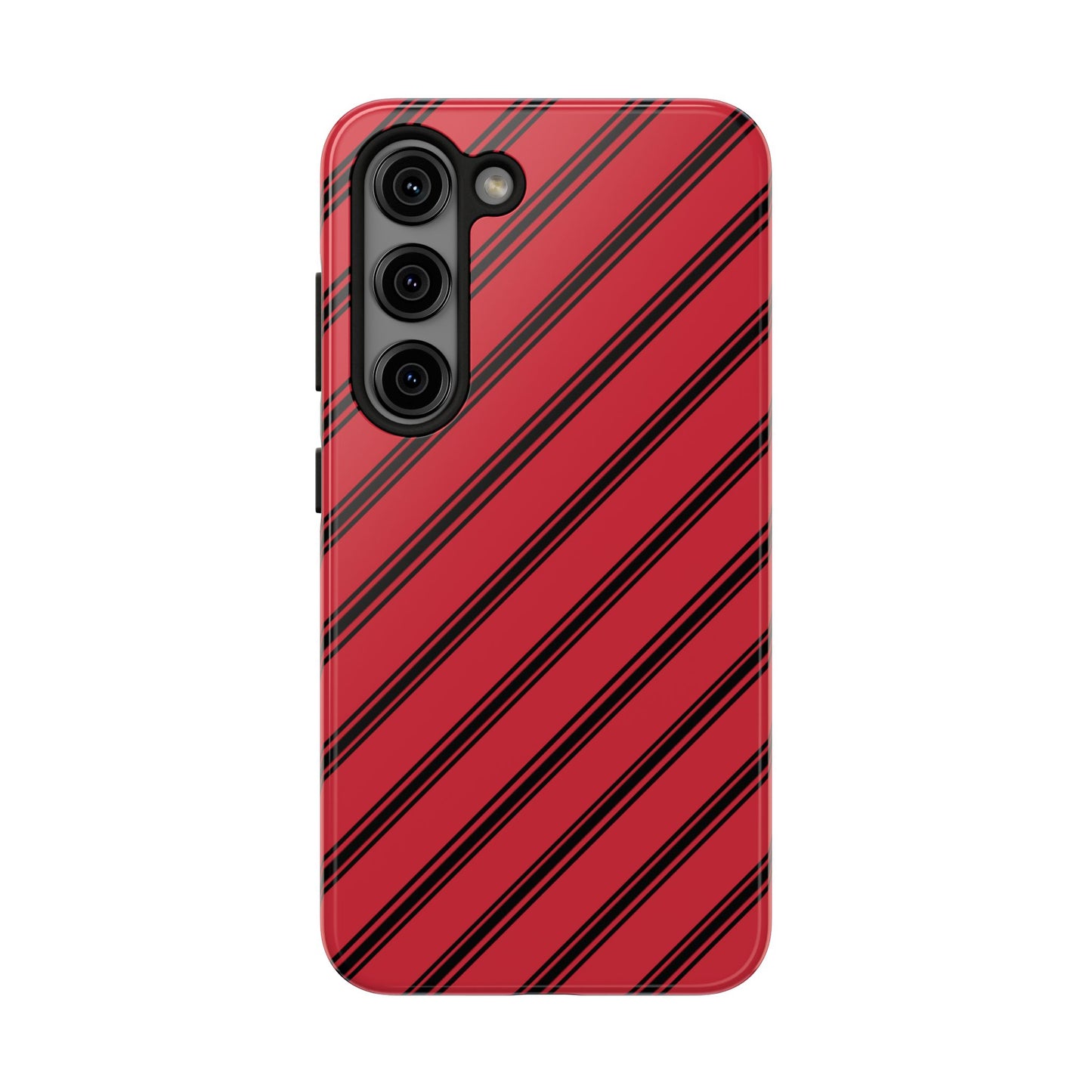 Awning Stripe Red / Black Phone Case