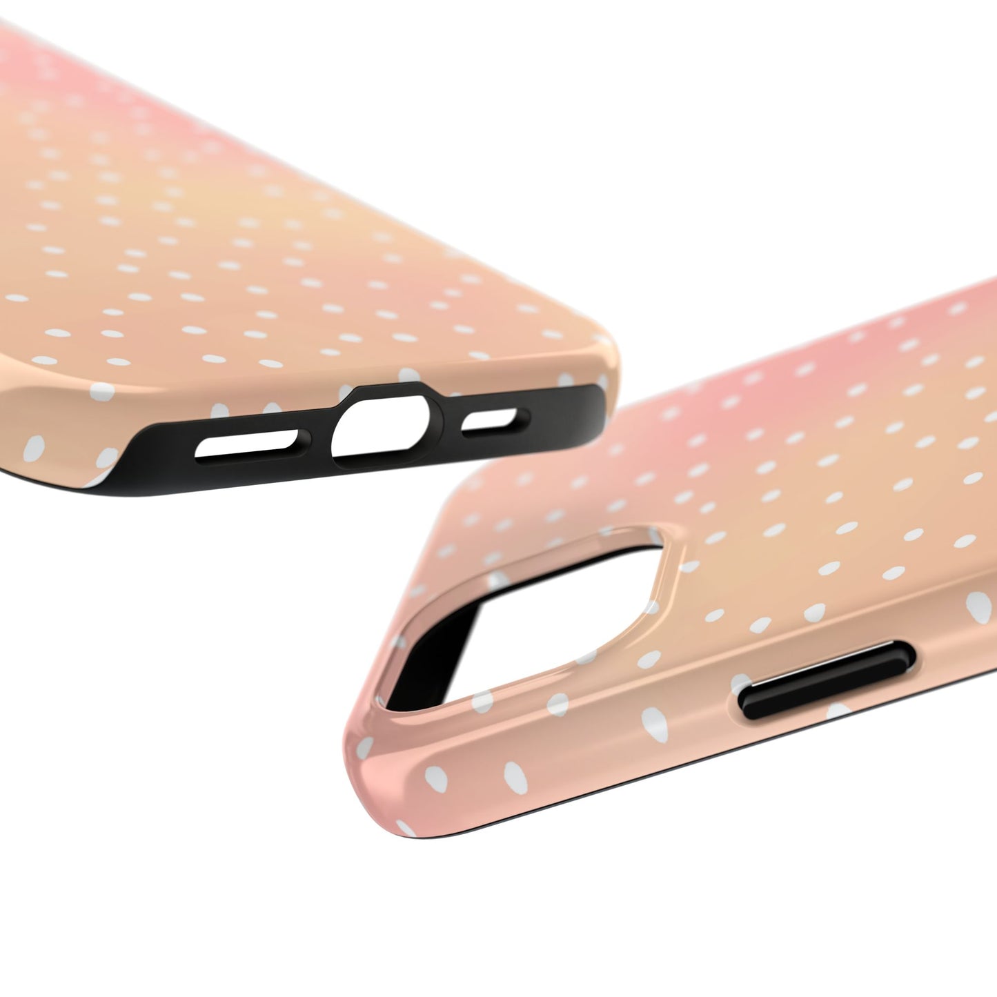 Dinky Dots Peach / White Phone Case