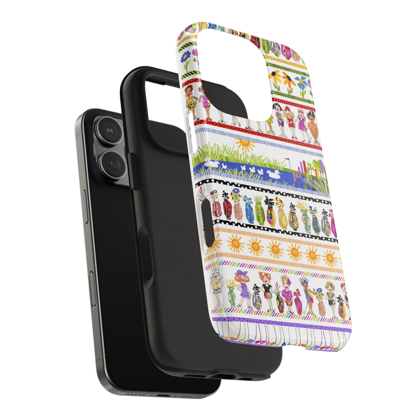 Golf Borders White Phone Case