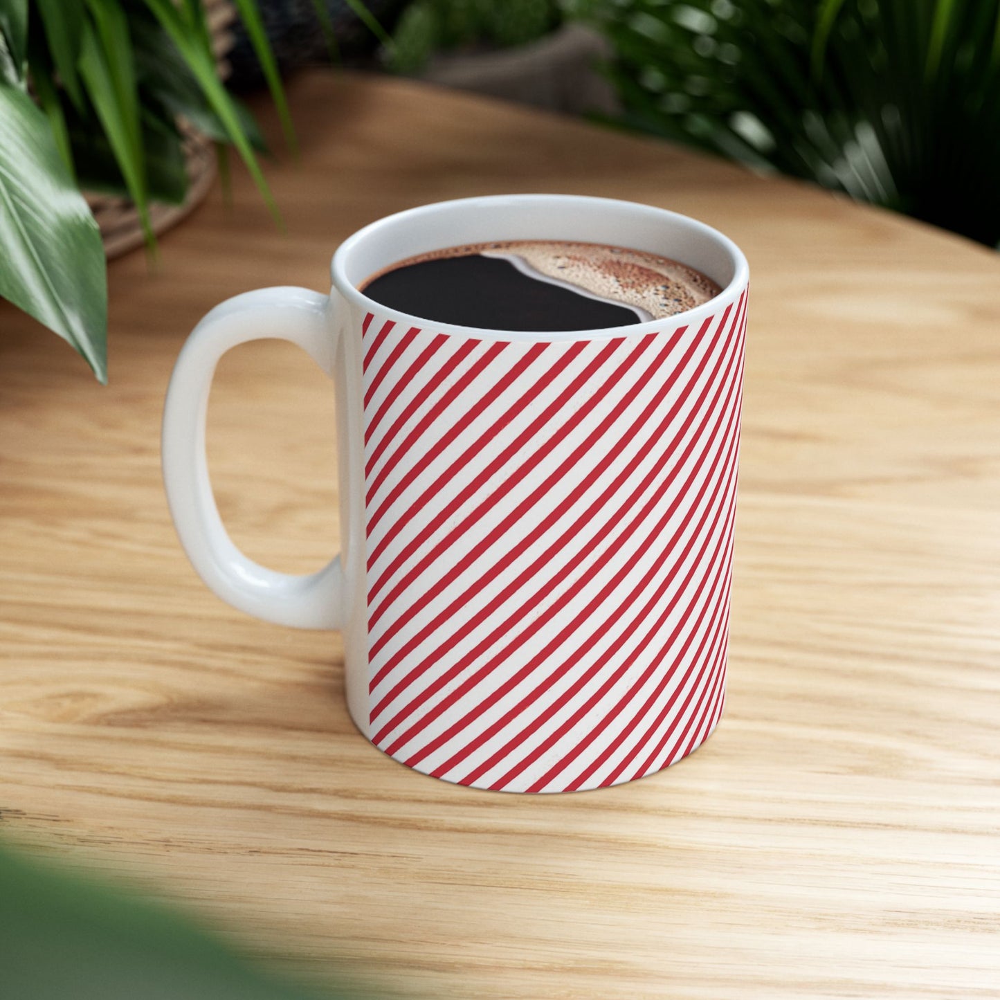 Bias Stripe White / Red Cup