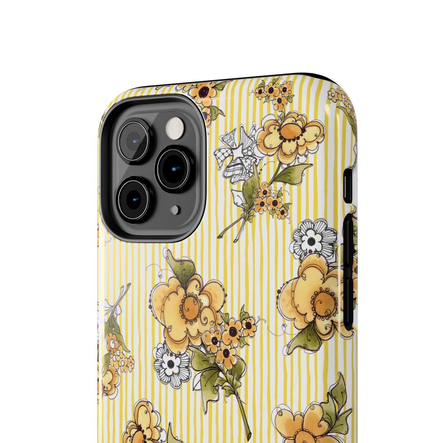 Bee Floral White / Yellow Phone Case