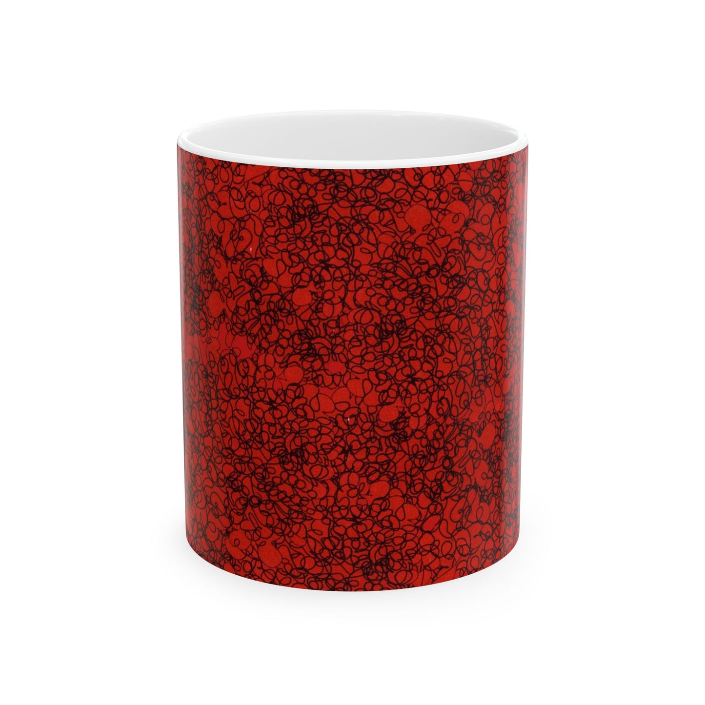 Scribble Red / Black Cup