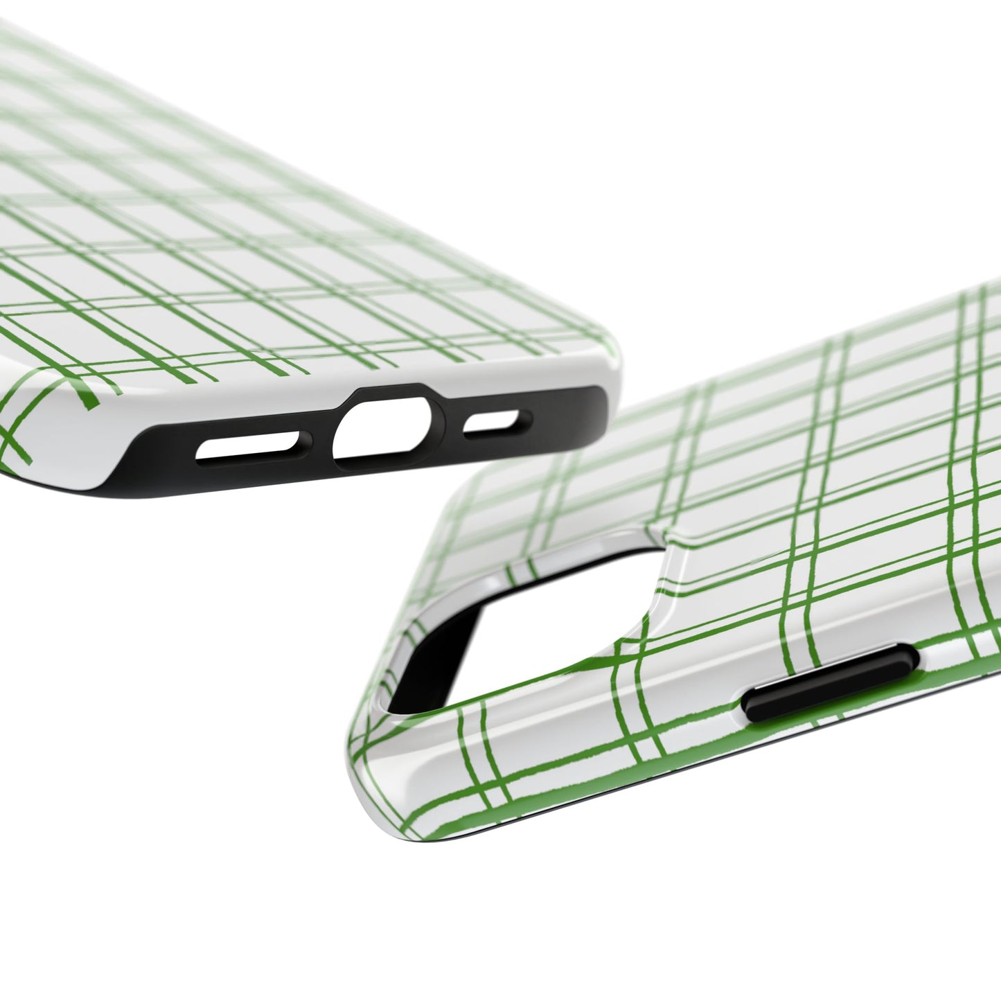 Little Plaid White / Green Phone Case