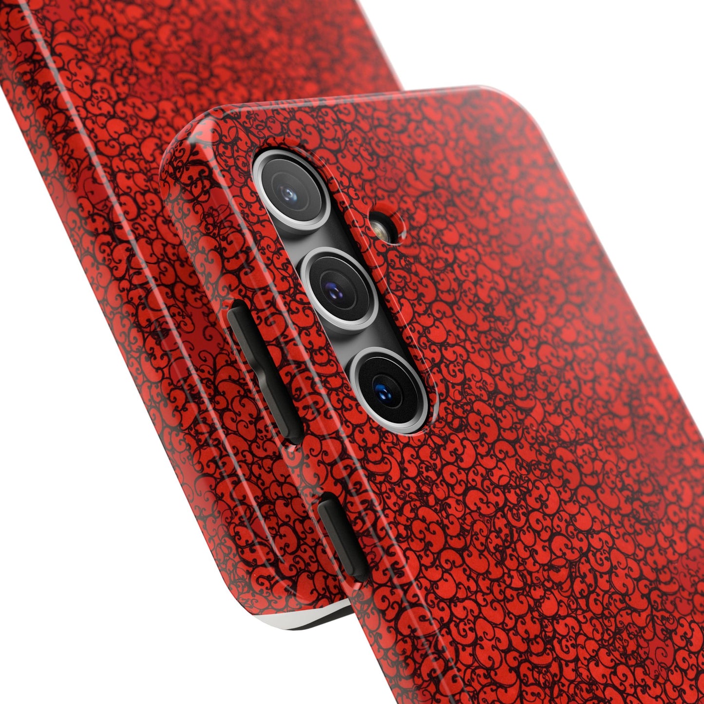 Scrollie Red / Black Phone Case