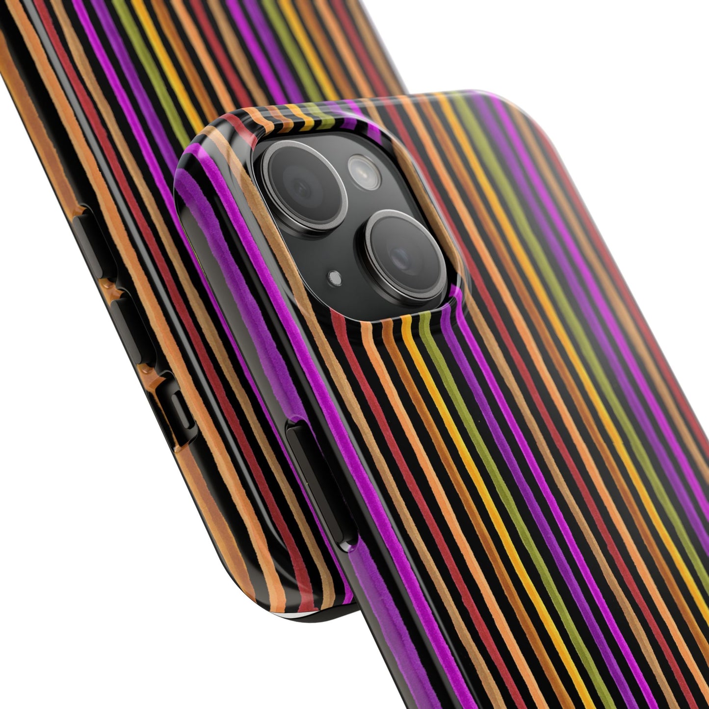 Spice Stripe Black Phone Case