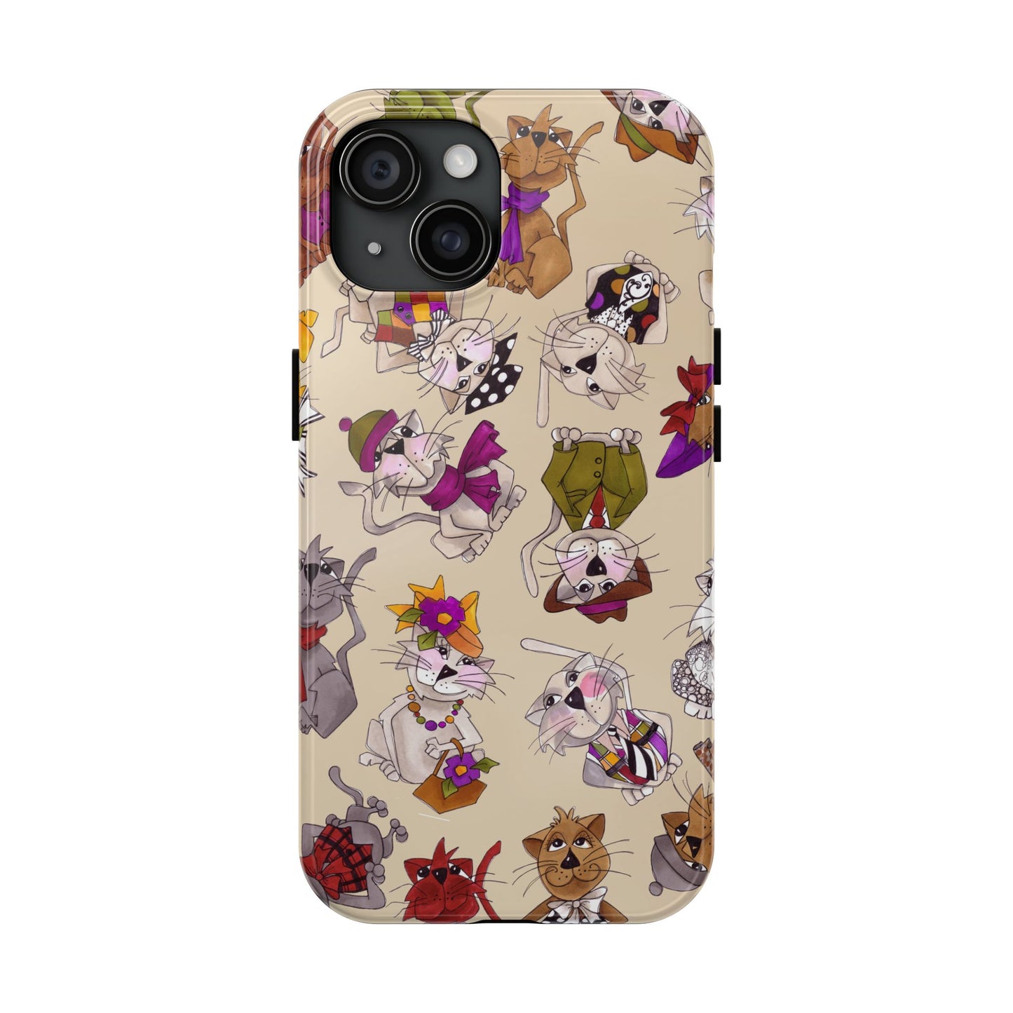 Spice Cats Tossed Muslin Phone Case
