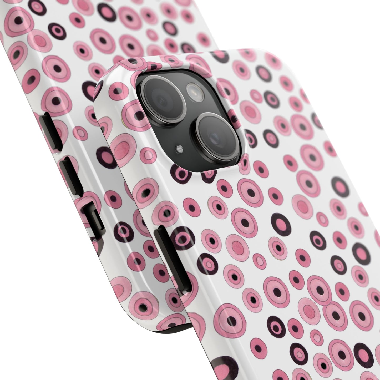 Dots White / Pink Phone Case