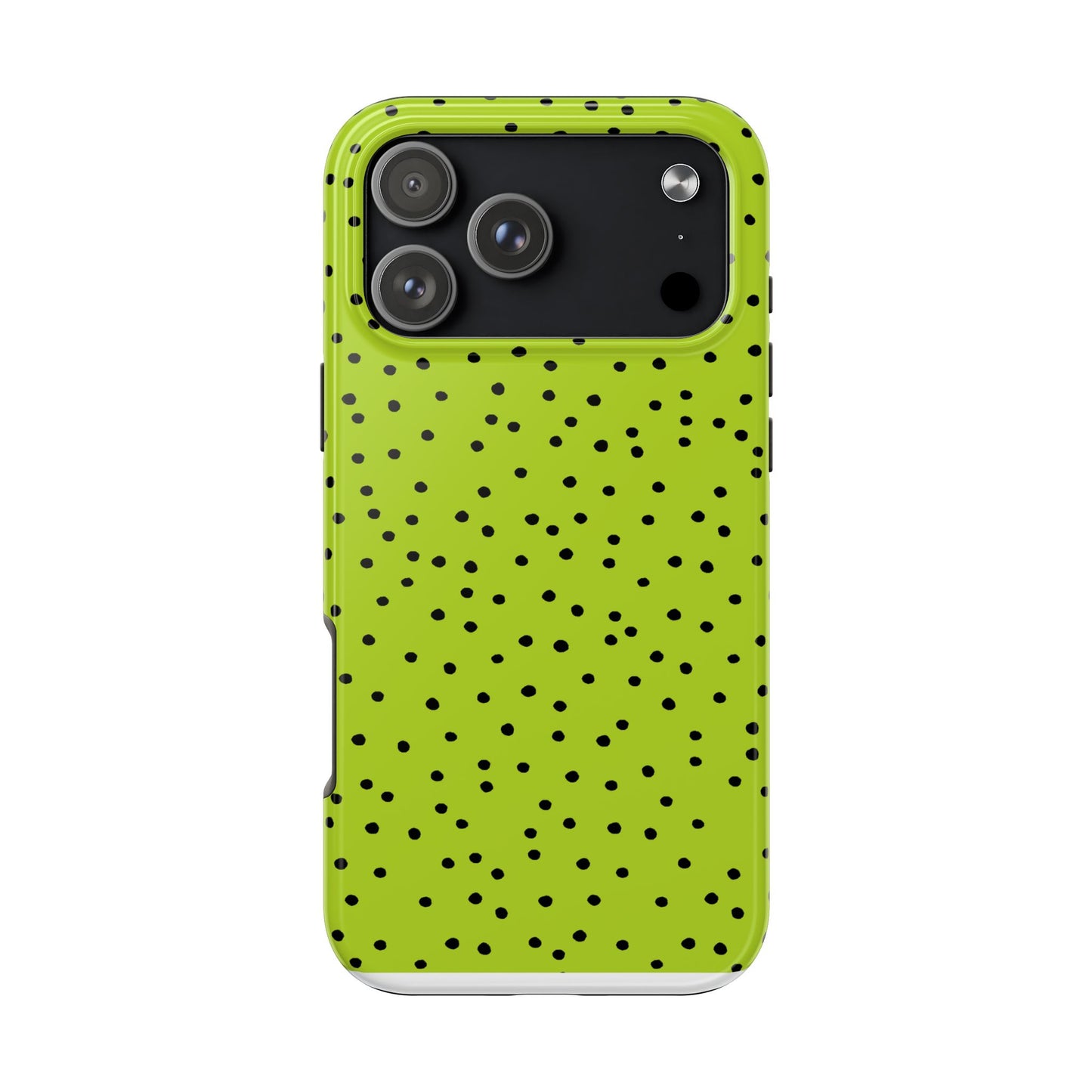 Dinky Dots Lime / Black Phone Case