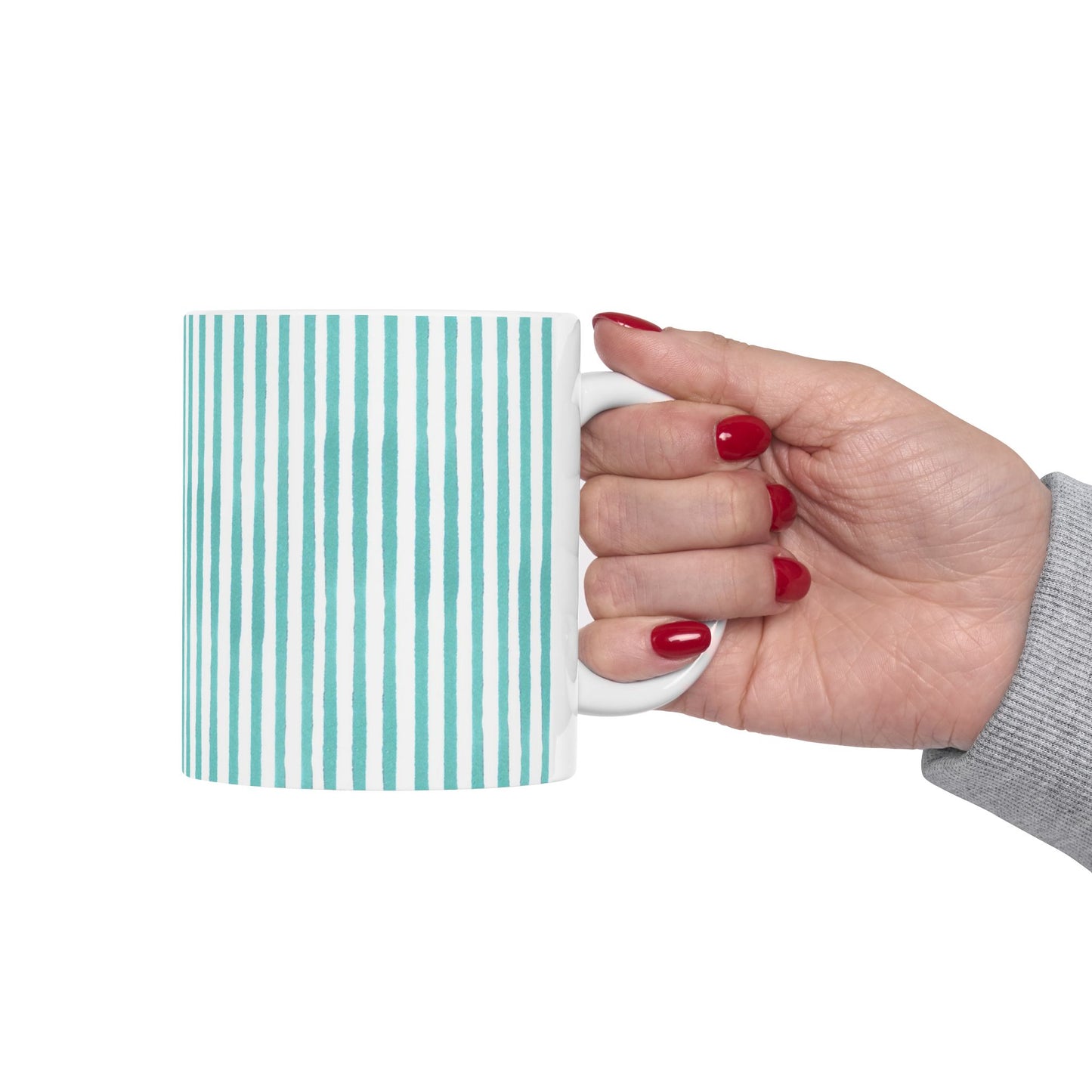 Lazy Stripe Turquoise Cup