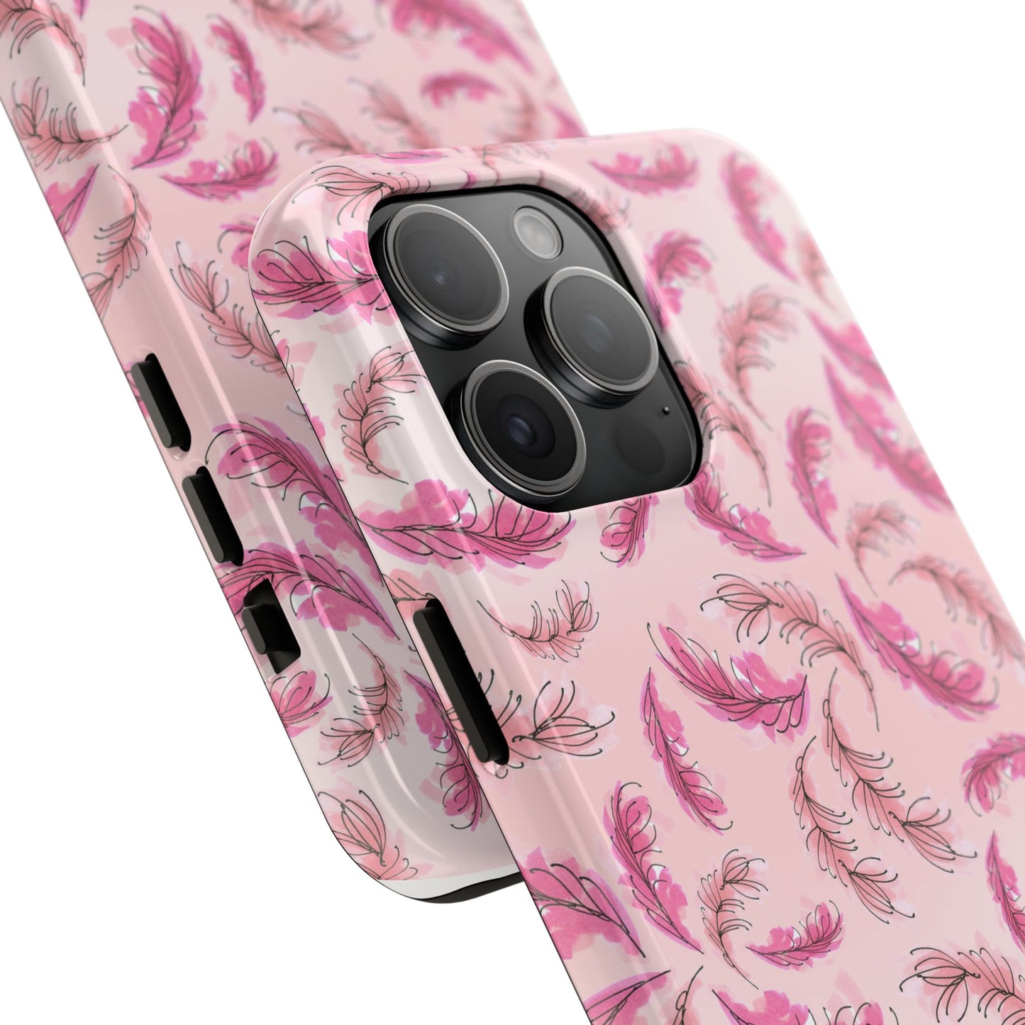 Flam Feathers Pink Phone Case