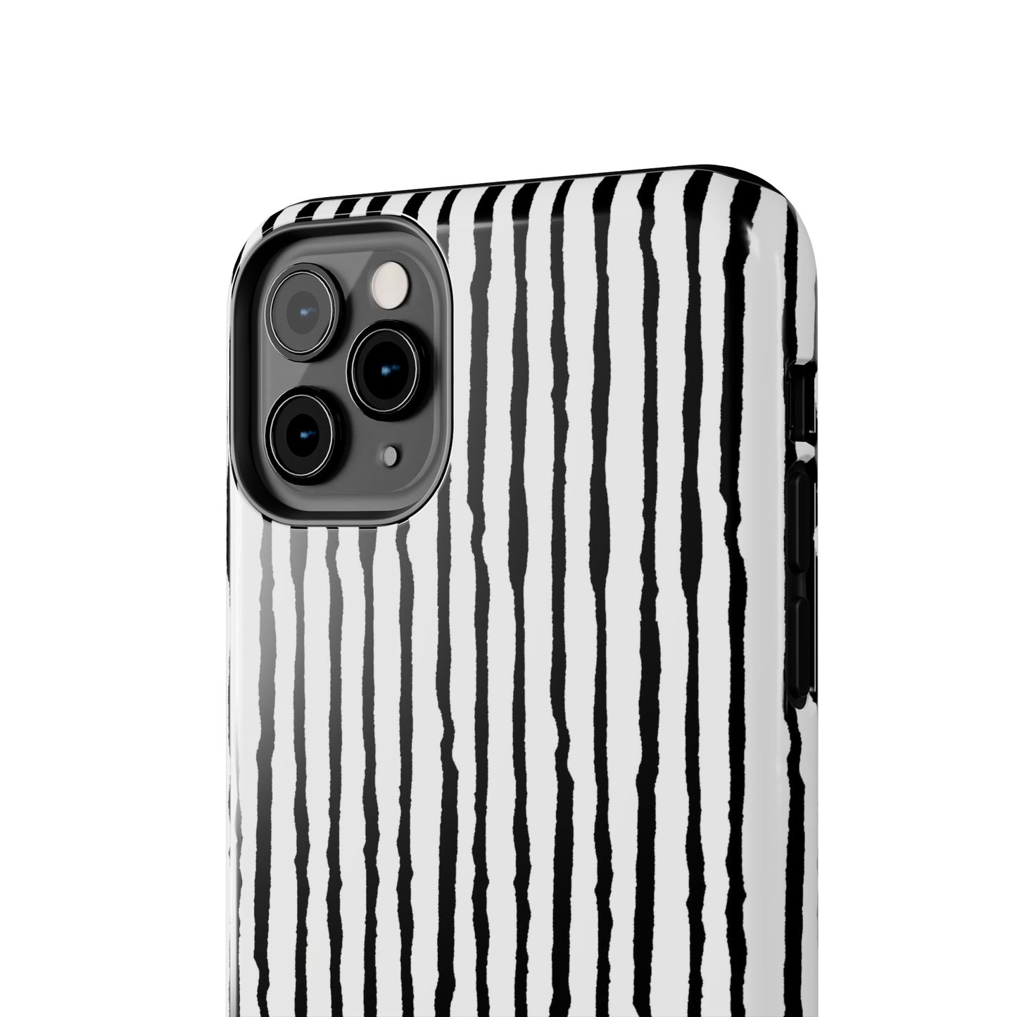 Sorta Stripe White / Black Phone Case
