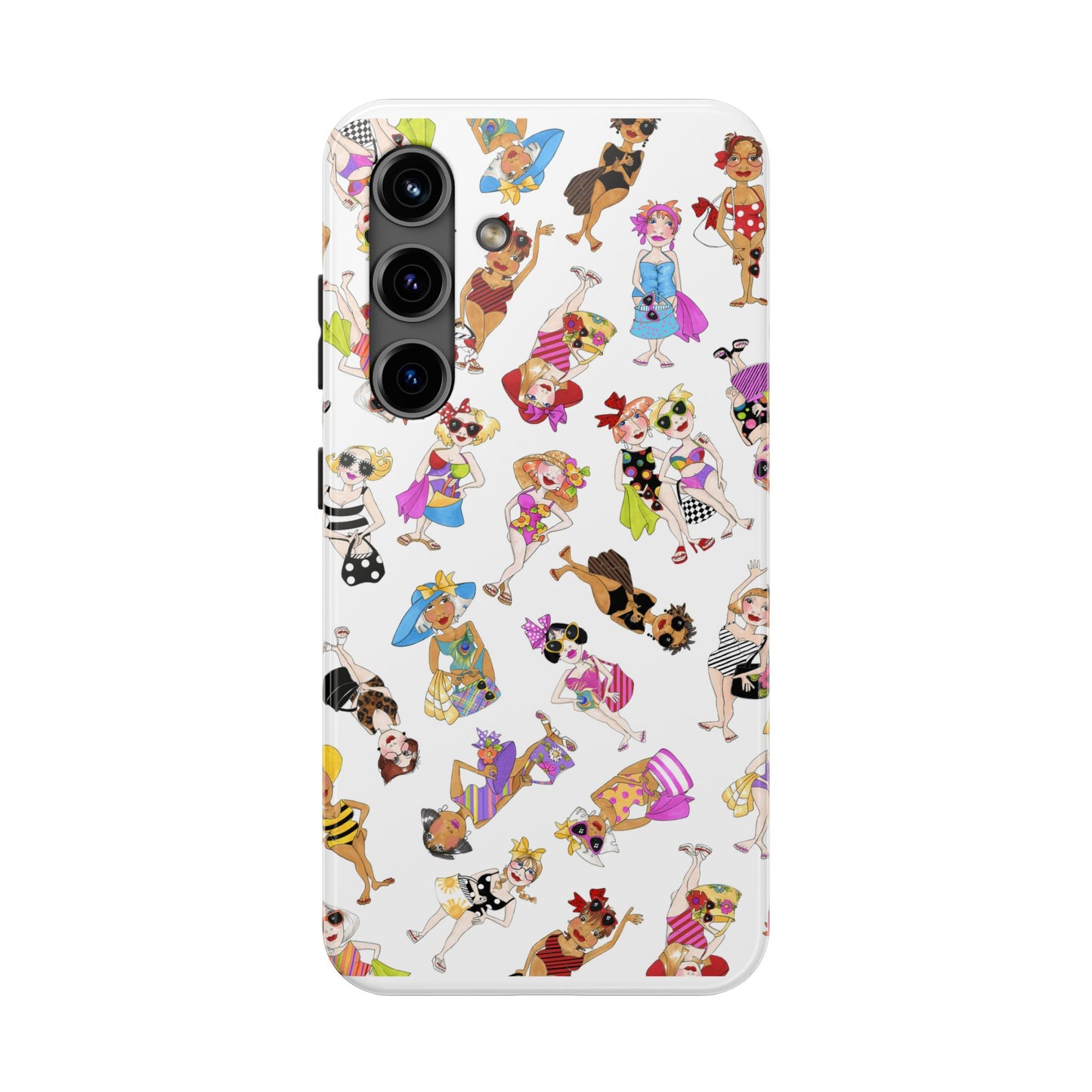 Tossed Beauties White Phone Case