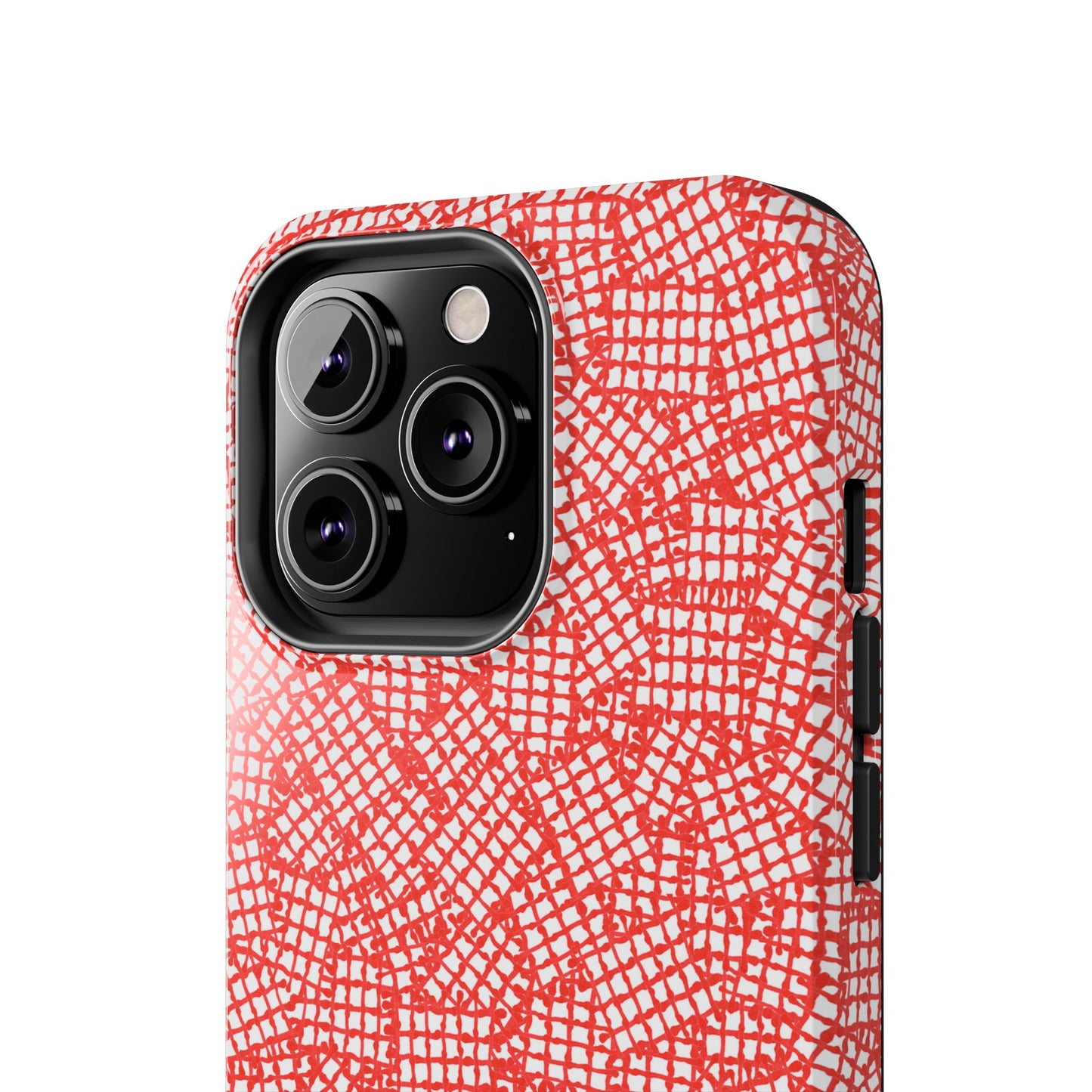 Check Patch Small Red Phone Case