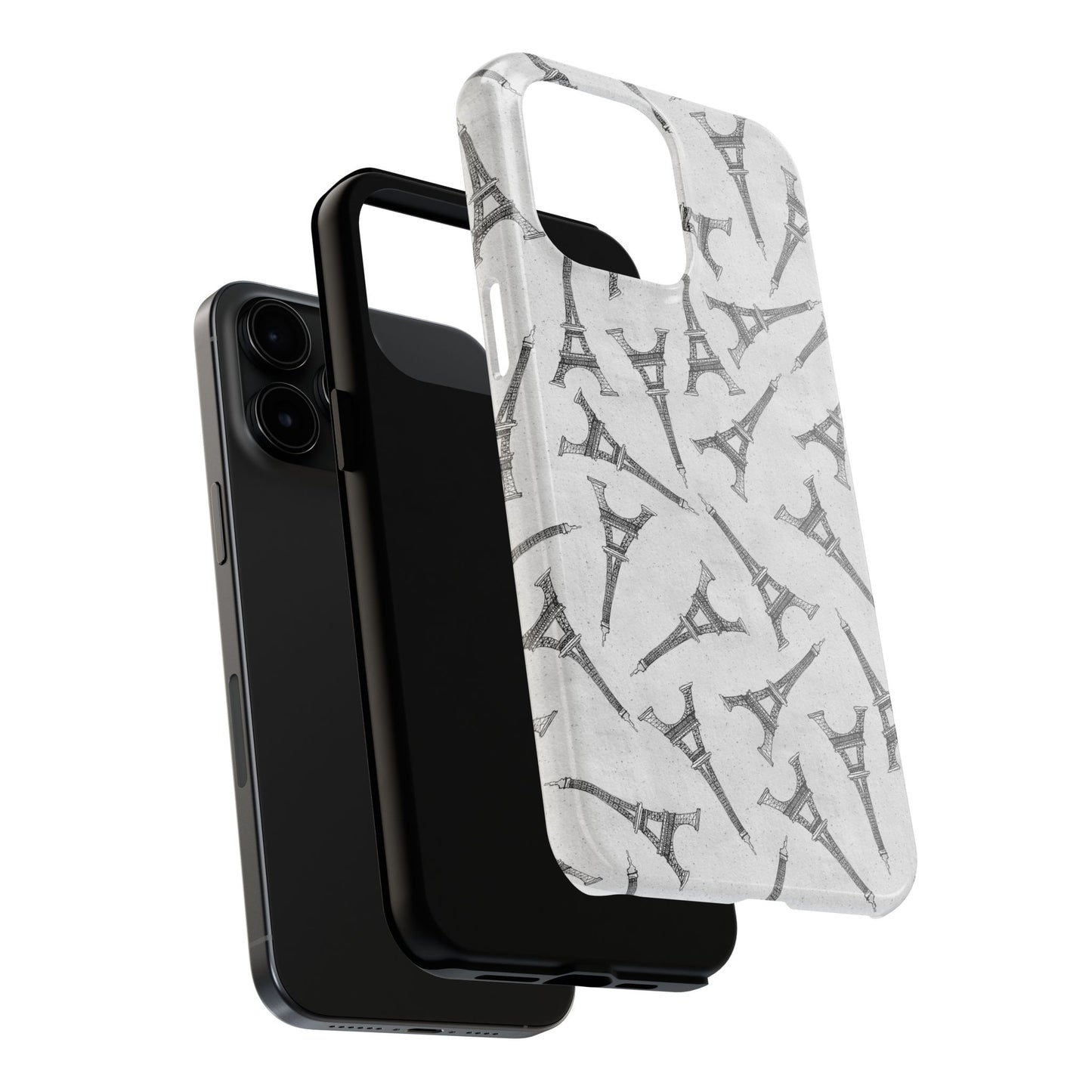 Eifelesque Silver Phone Case