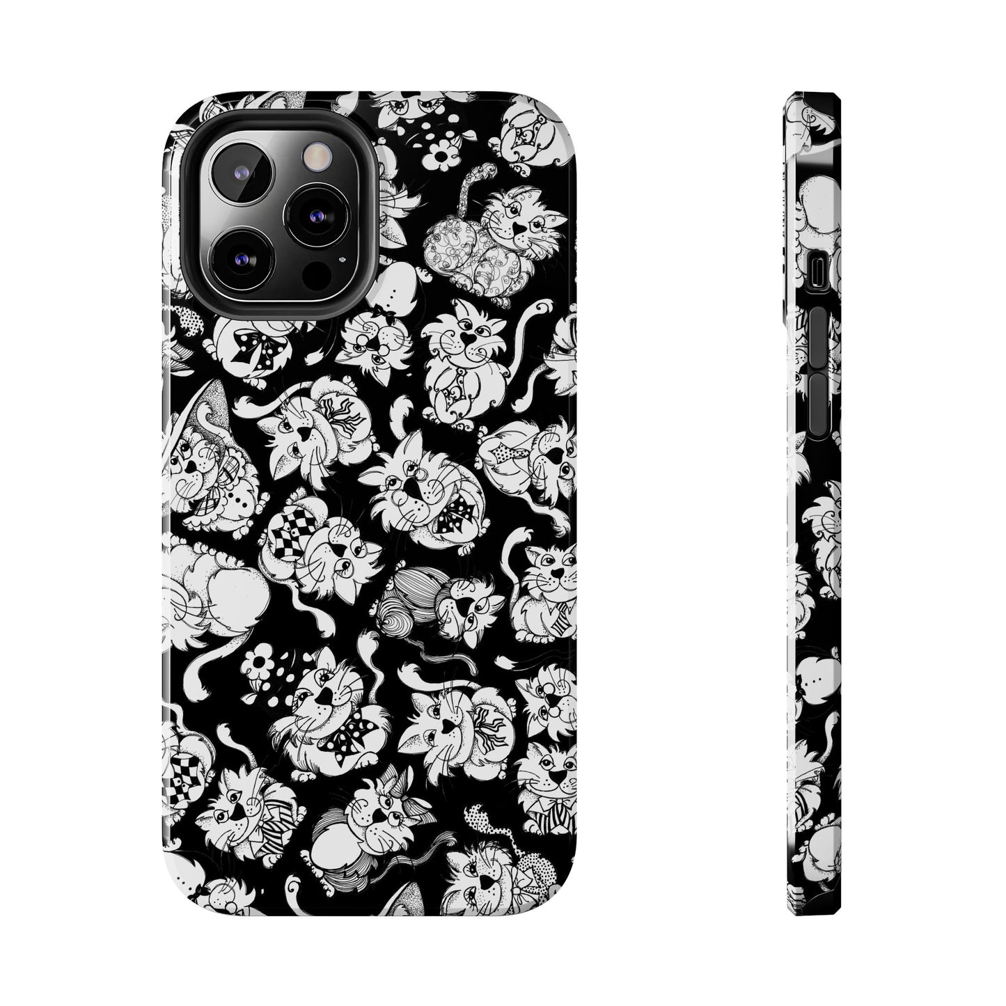 So Kitties Tossed Black Phone Case