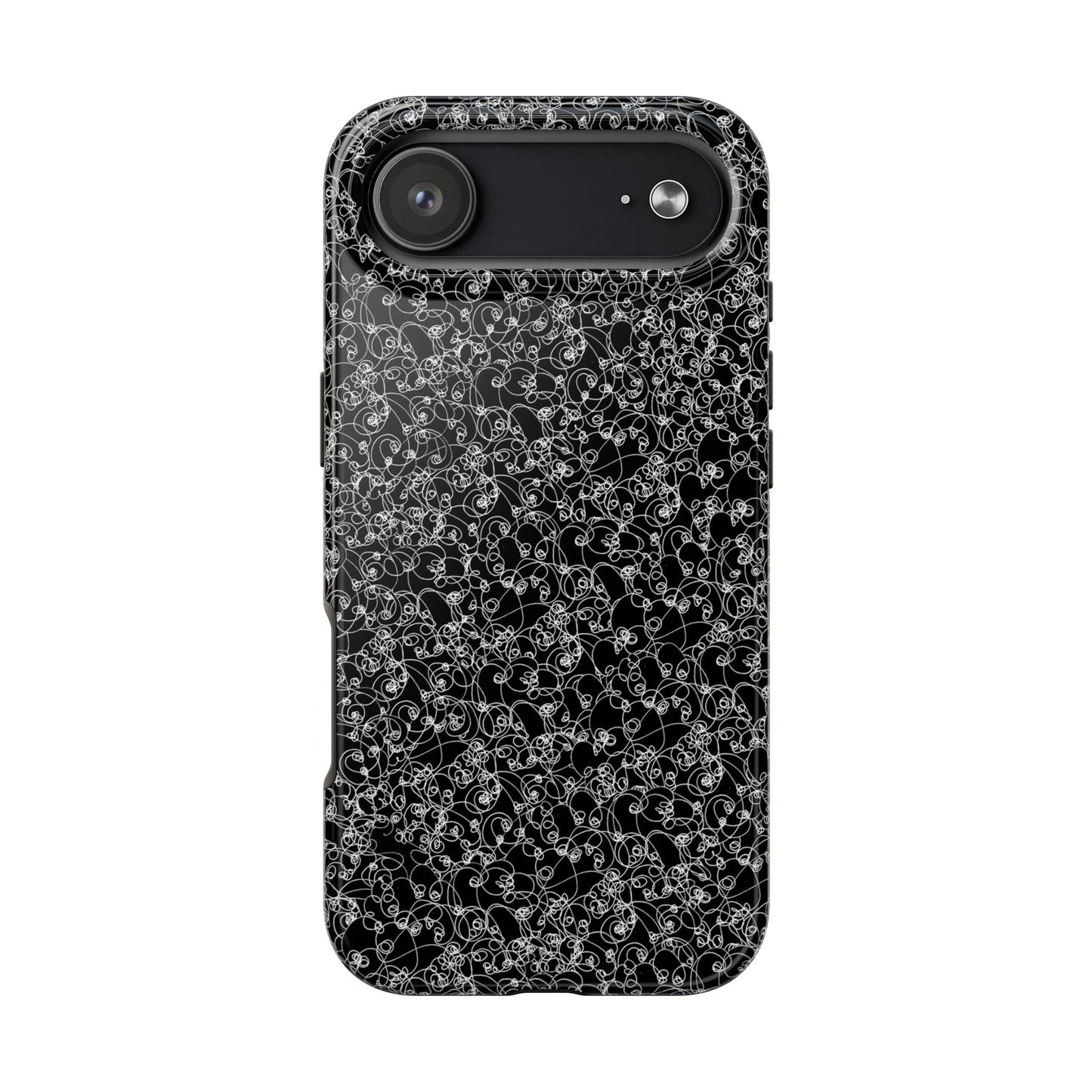 Scribble Black / White Phone Case