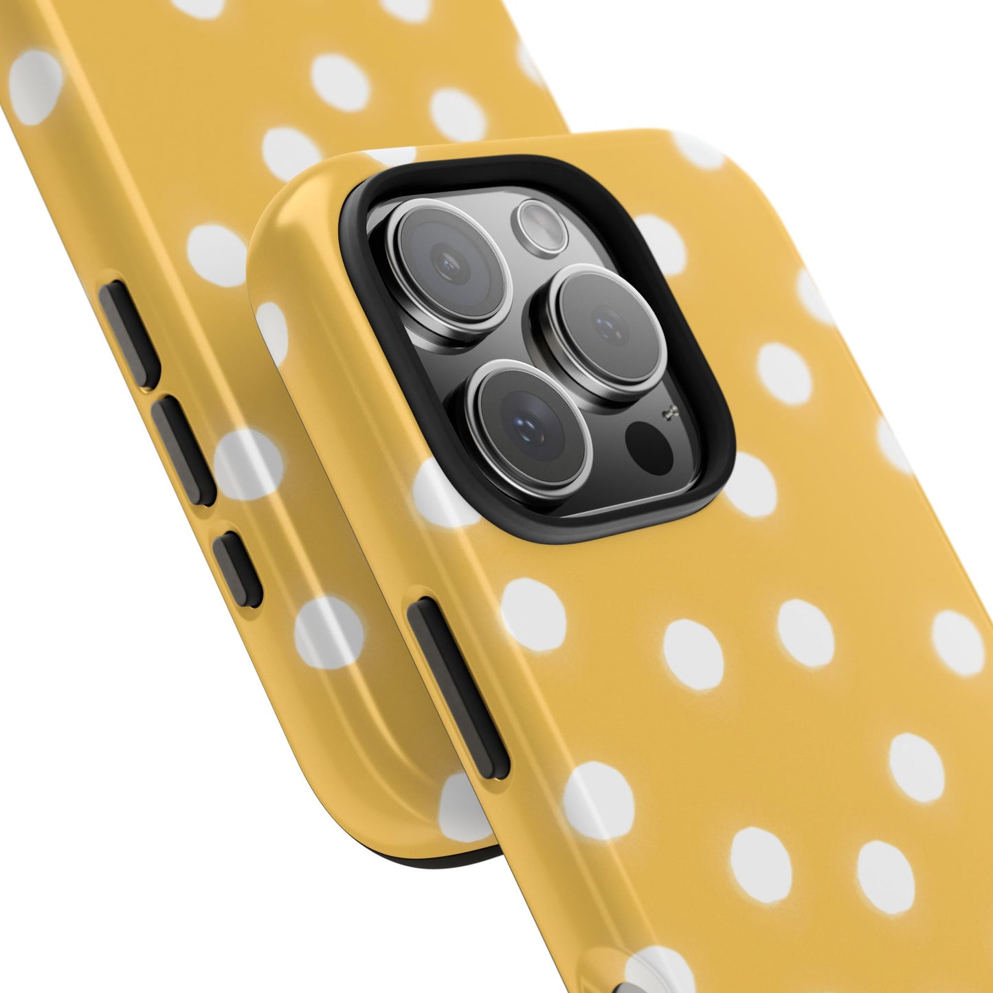 Jumbo Dots Yellow / White Phone Case