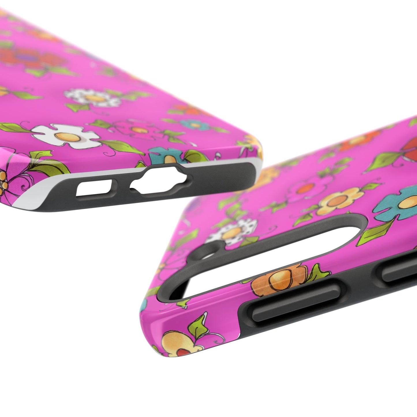 Happy Blooms Cerise Phone Case