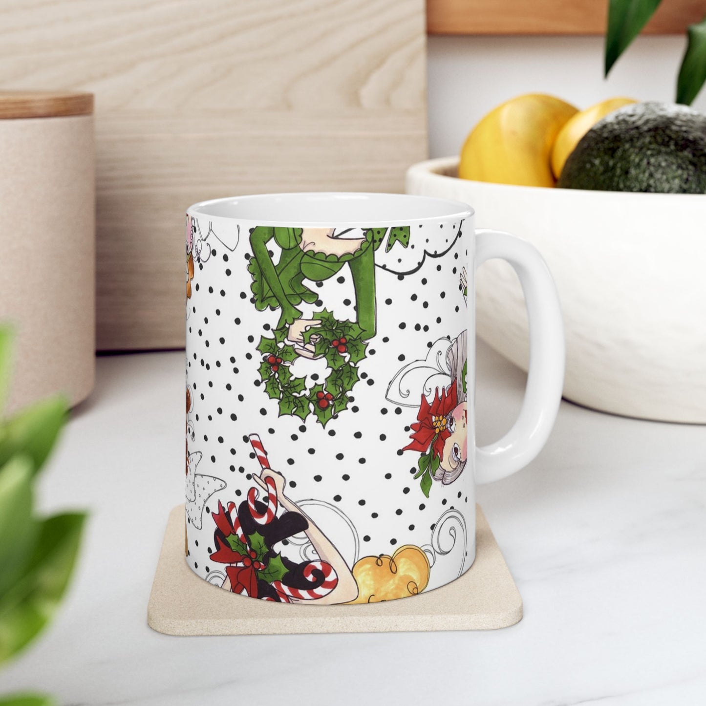 Fairy Toss White / Black Cup