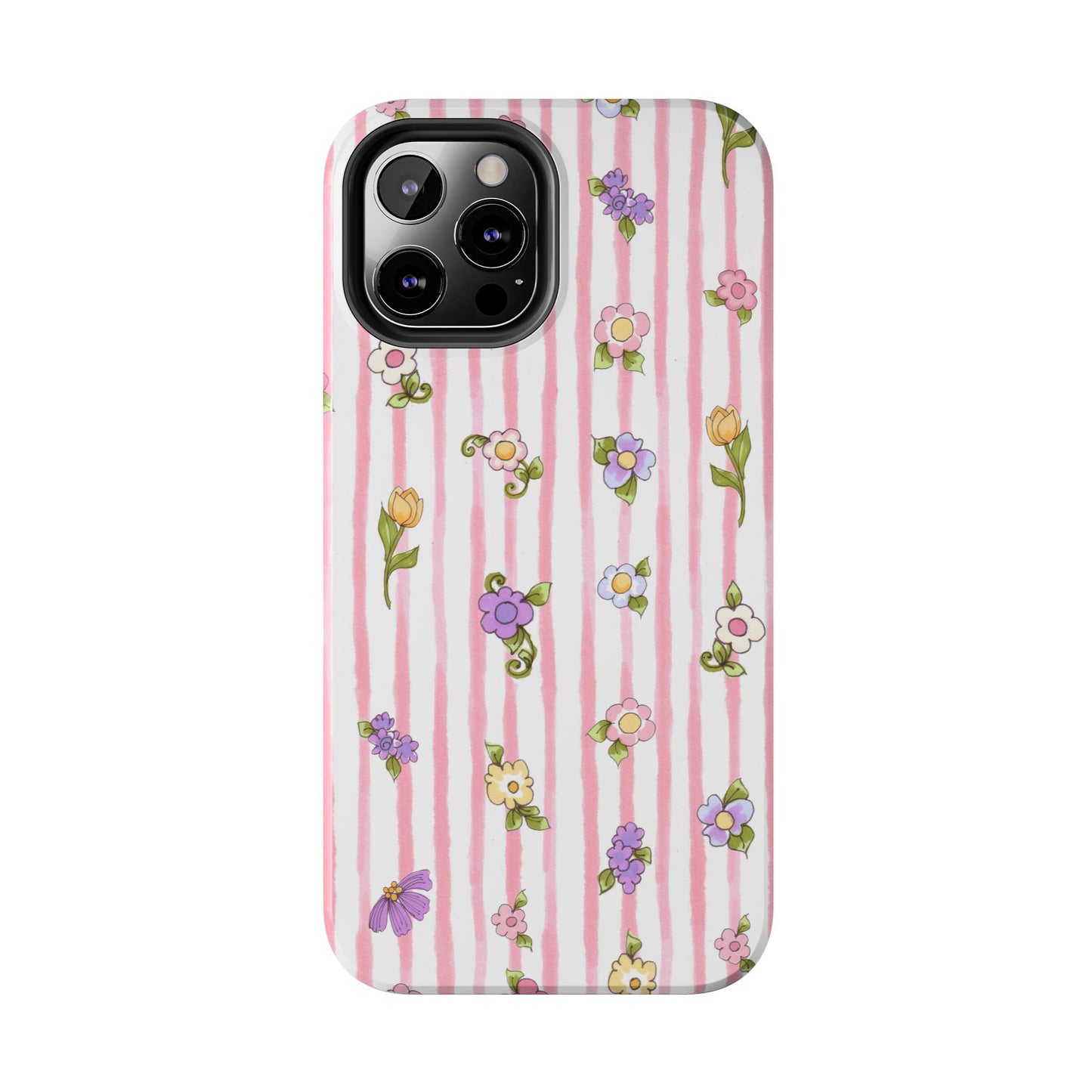 Pretty Posie Stripe Phone Case