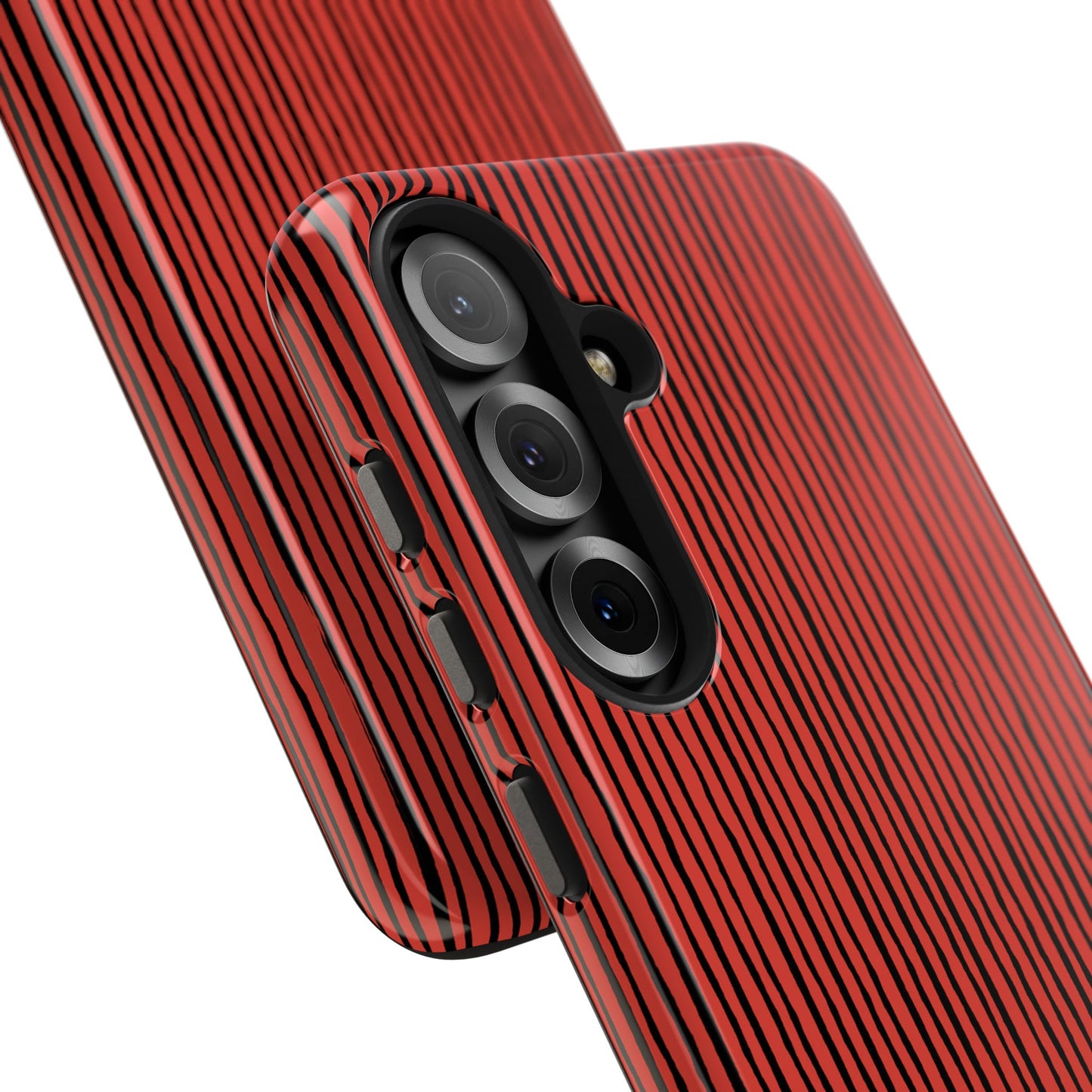 Quirky Pin Stripe Red / Black Phone Case