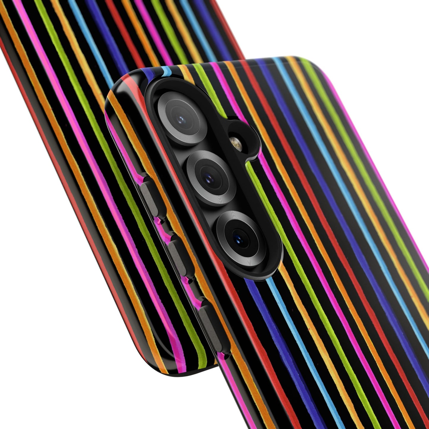 Happy Stripe Black Phone Case
