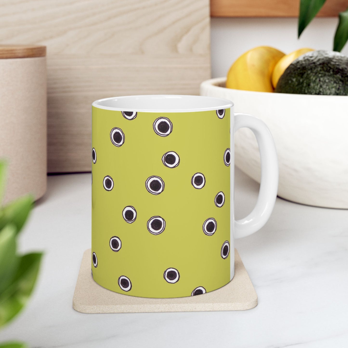Halo Dots Green / Black Cup