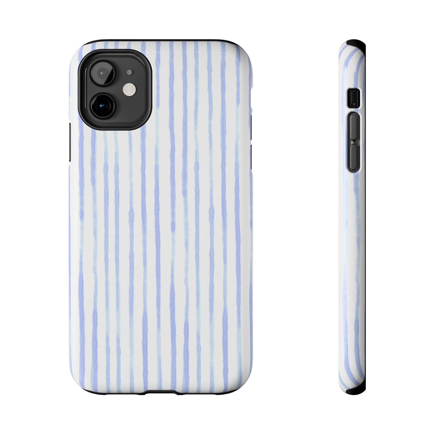 Happy Stripe White / Blue Phone Case