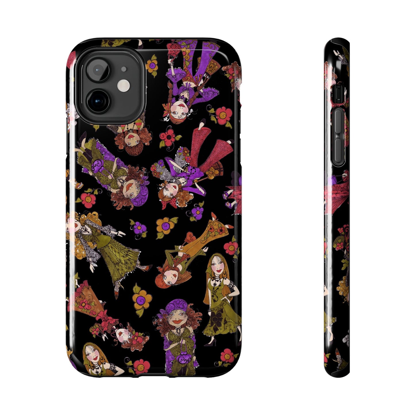 Tossed Gypsies Black Phone Case