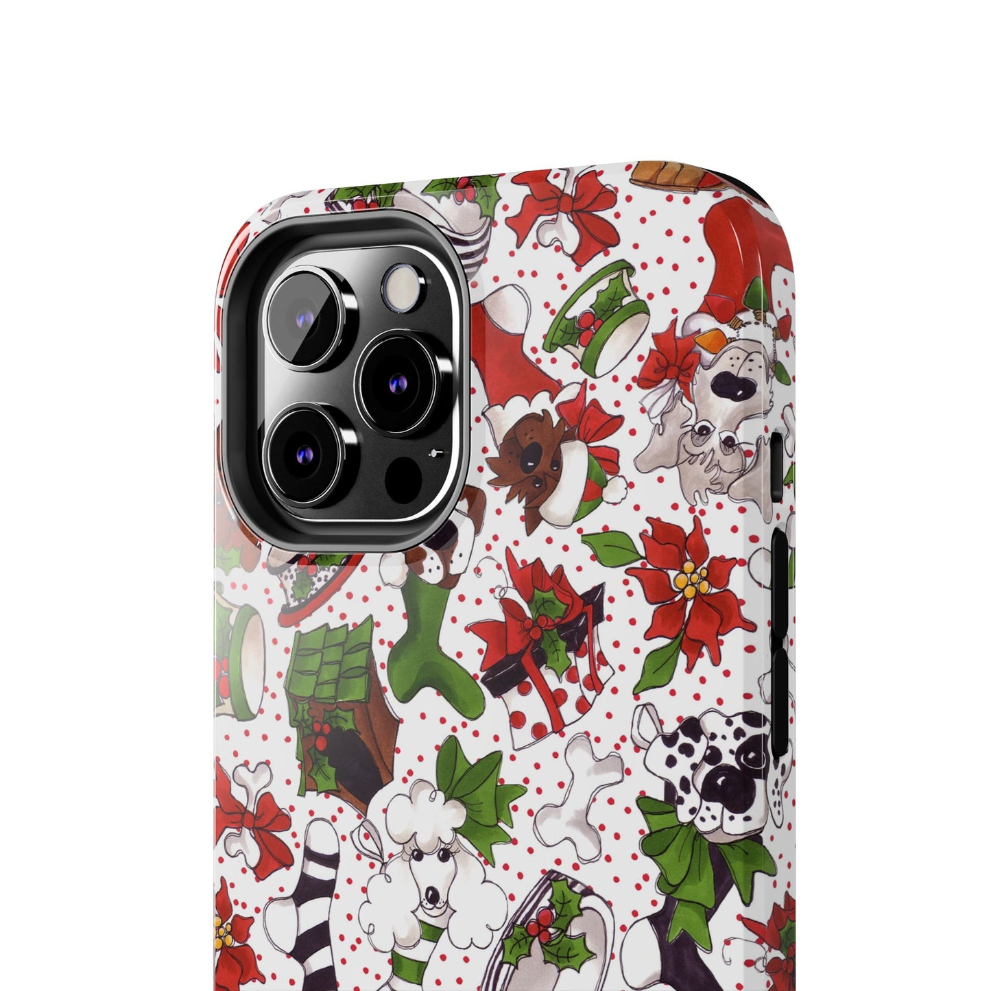 Holiday Fun Toss White / Red Phone Case