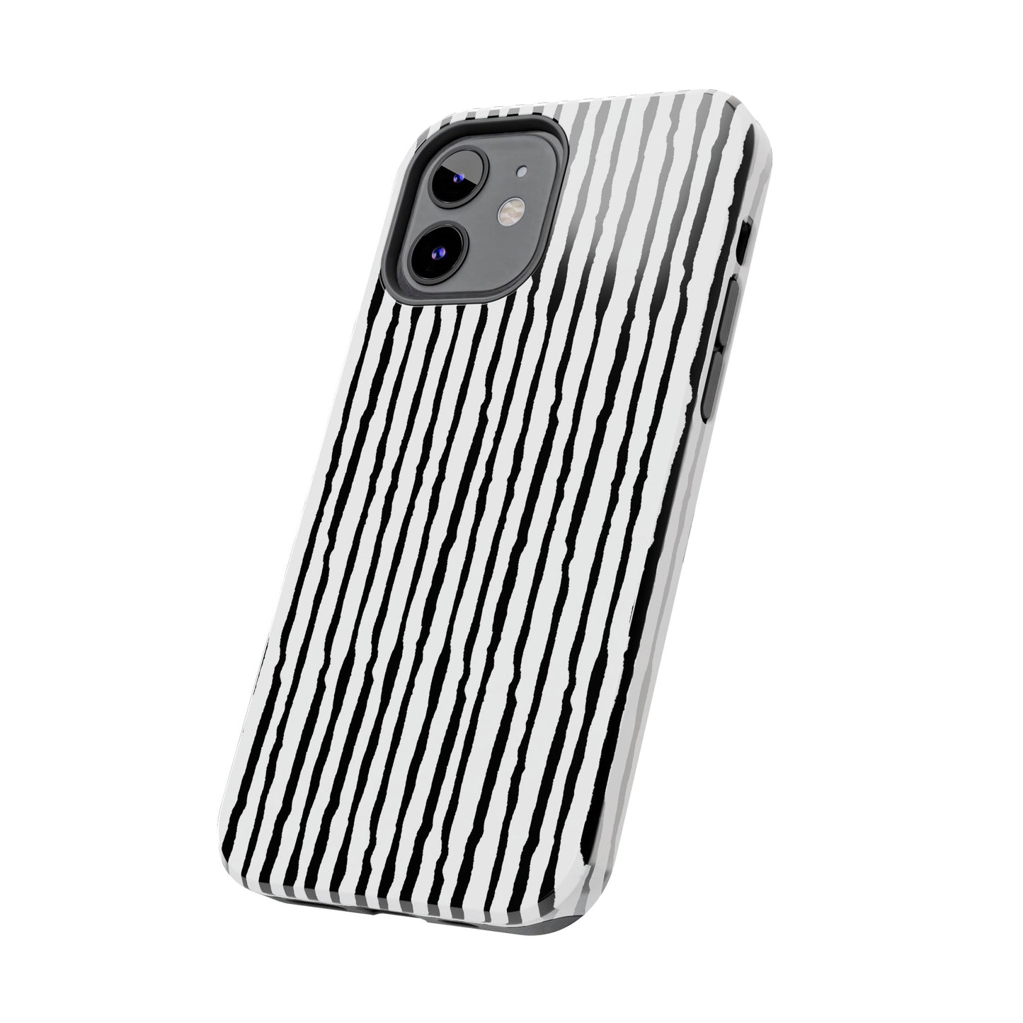 Sorta Stripe White / Black Phone Case