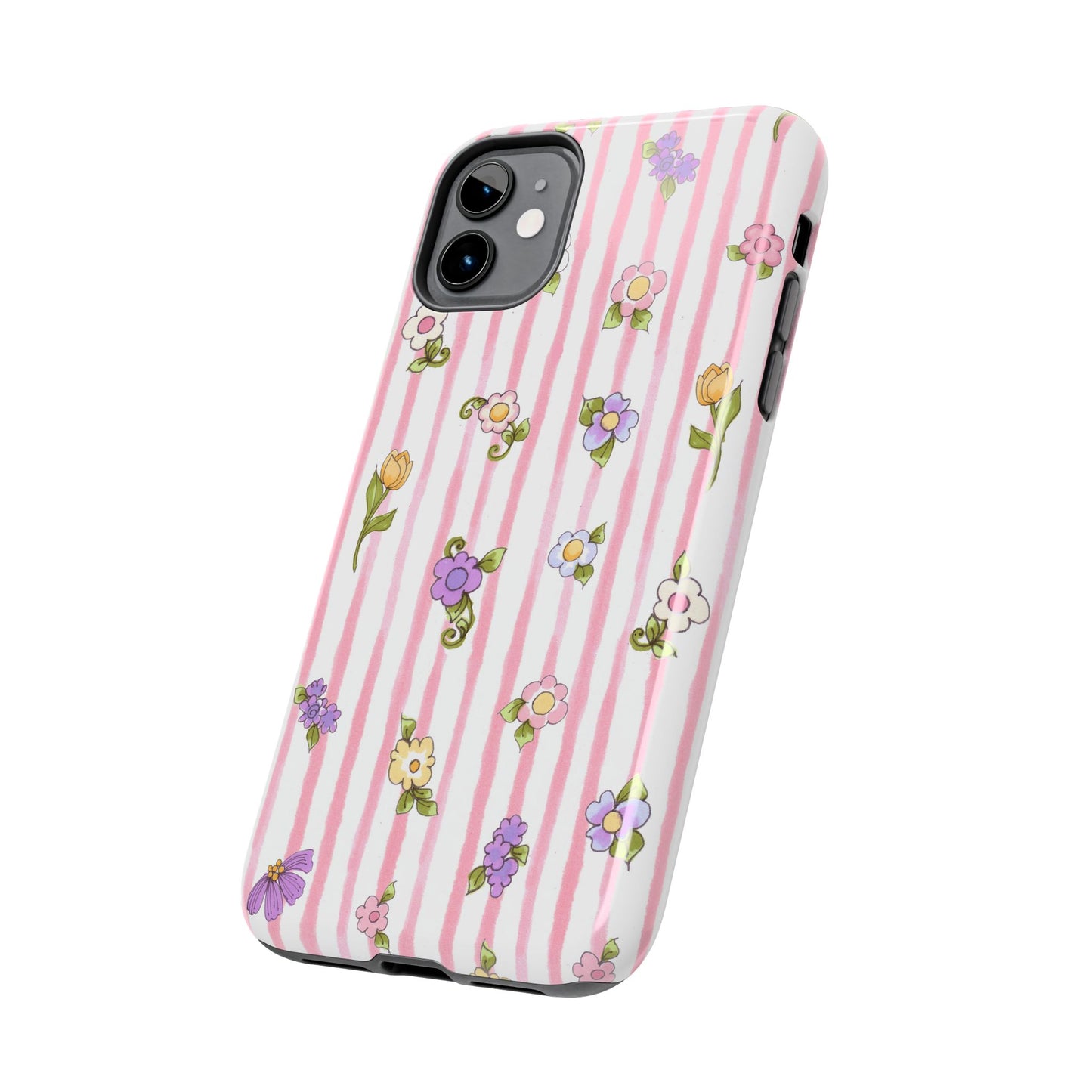 Pretty Posie Stripe Phone Case