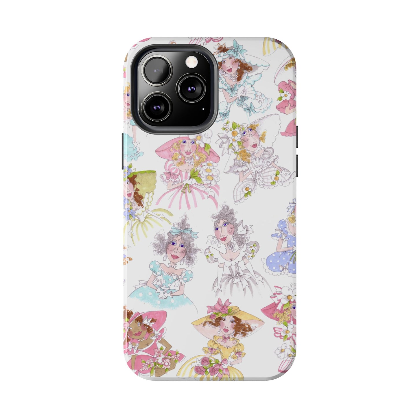 Tossed Belles White Phone Case