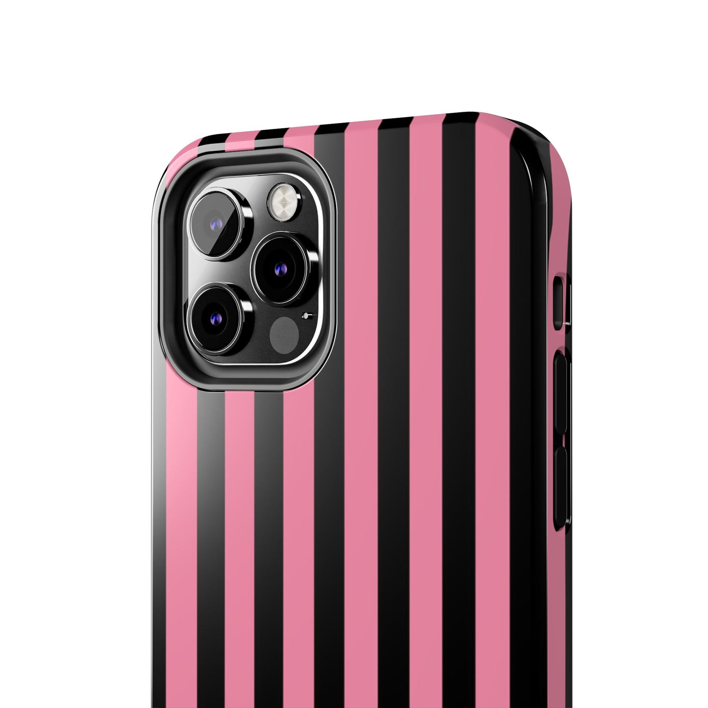 Vertical Stripe Pink / Black Phone Case