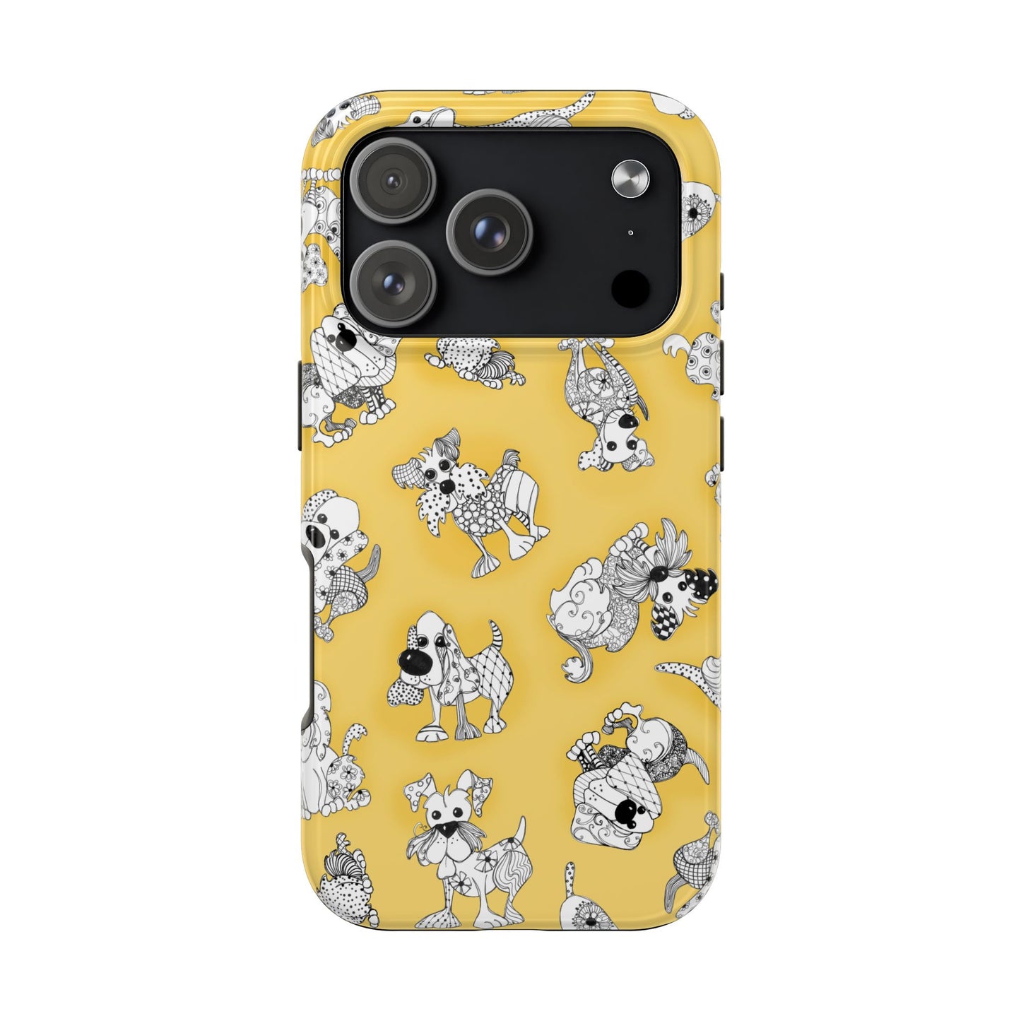 Doodle Dogs Yellow Phone Case