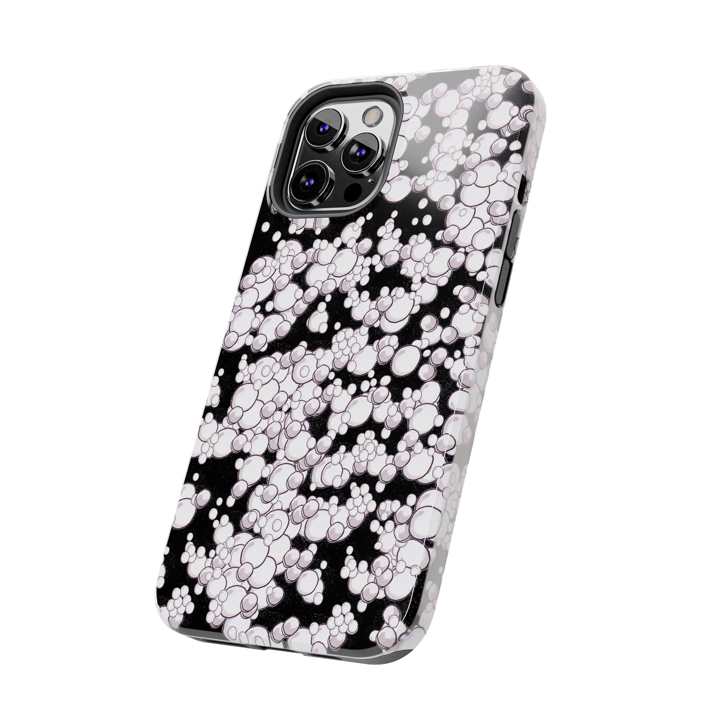 Bubble Dots Black Phone Case
